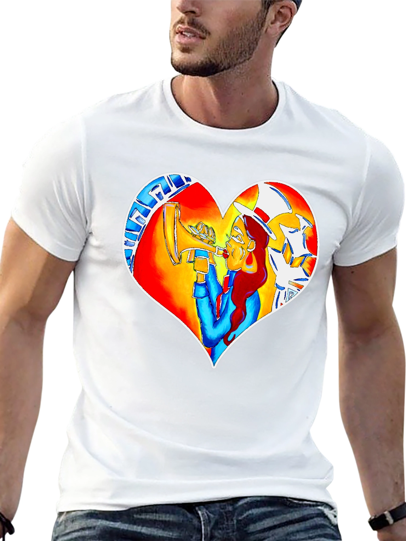 Black Heart Graphic Black Crew Neck Tee view 13