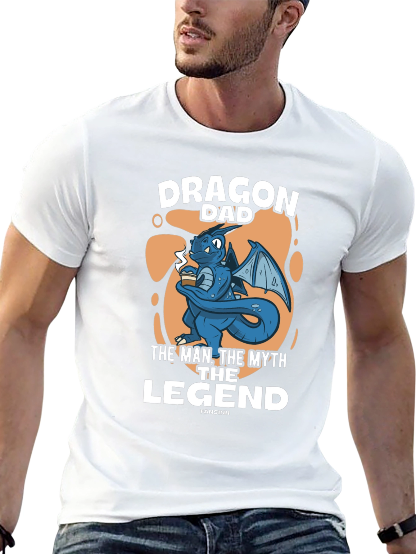 Black Dragon Dad: The Man, The Myth, The Legend T-Shirt view 13
