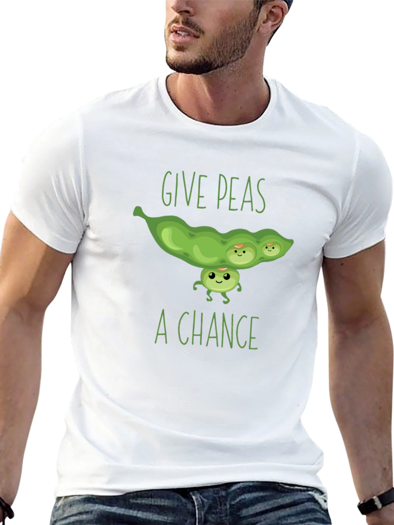 Black Give Peas A Chance T-Shirt view 13