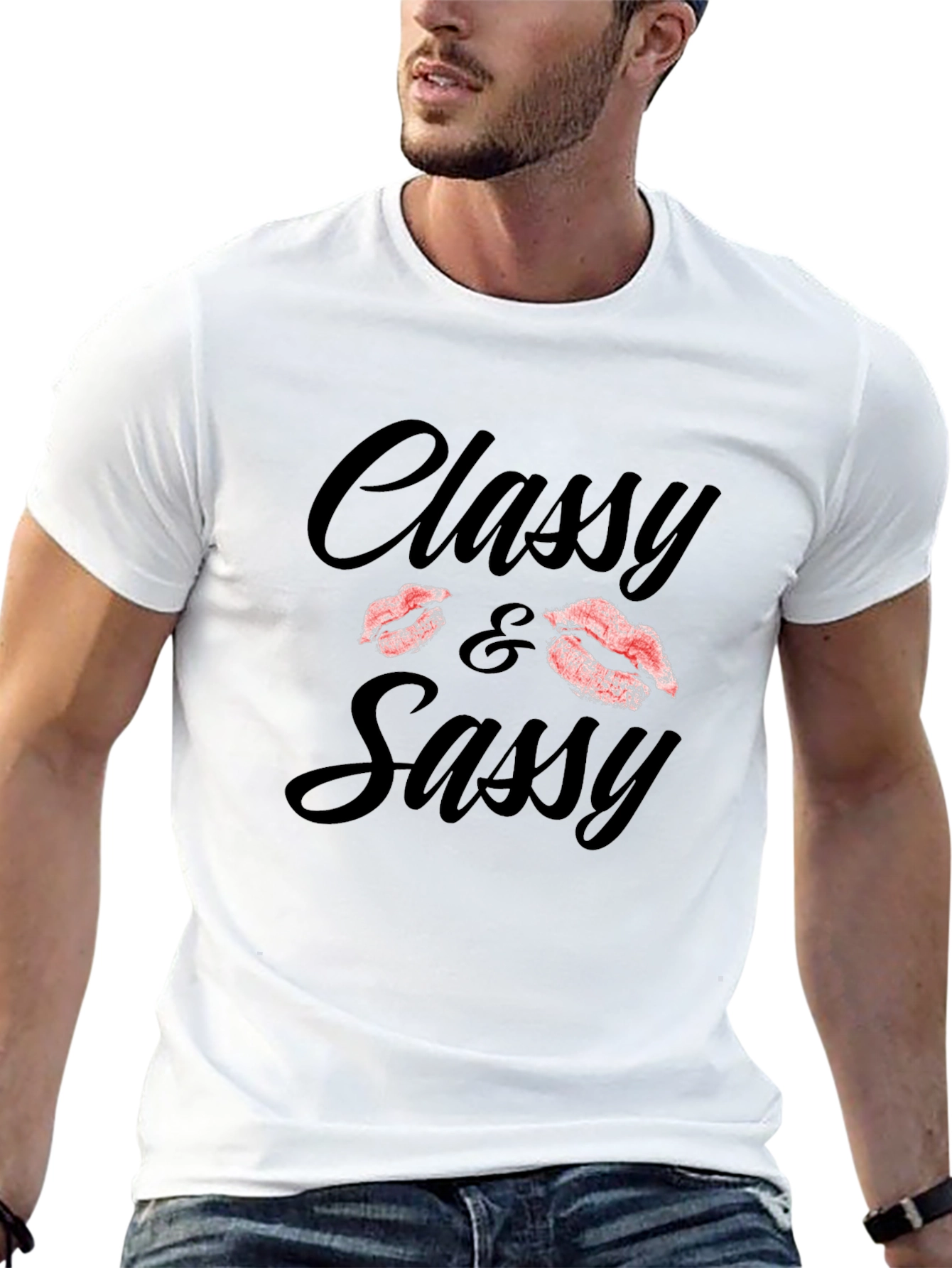 Black Classy & Sassy Black Graphic Tee Shirt view 13