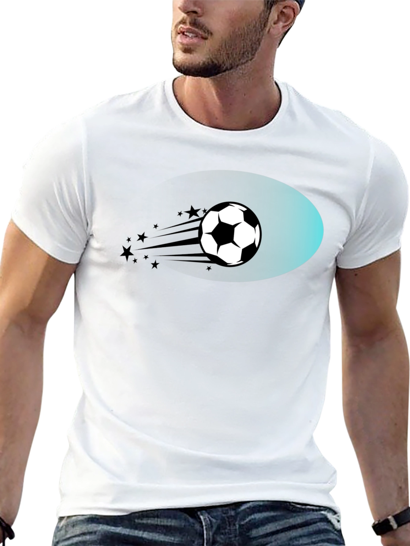 Black Soccer Ball T-Shirt - Black Graphic Tee view 13