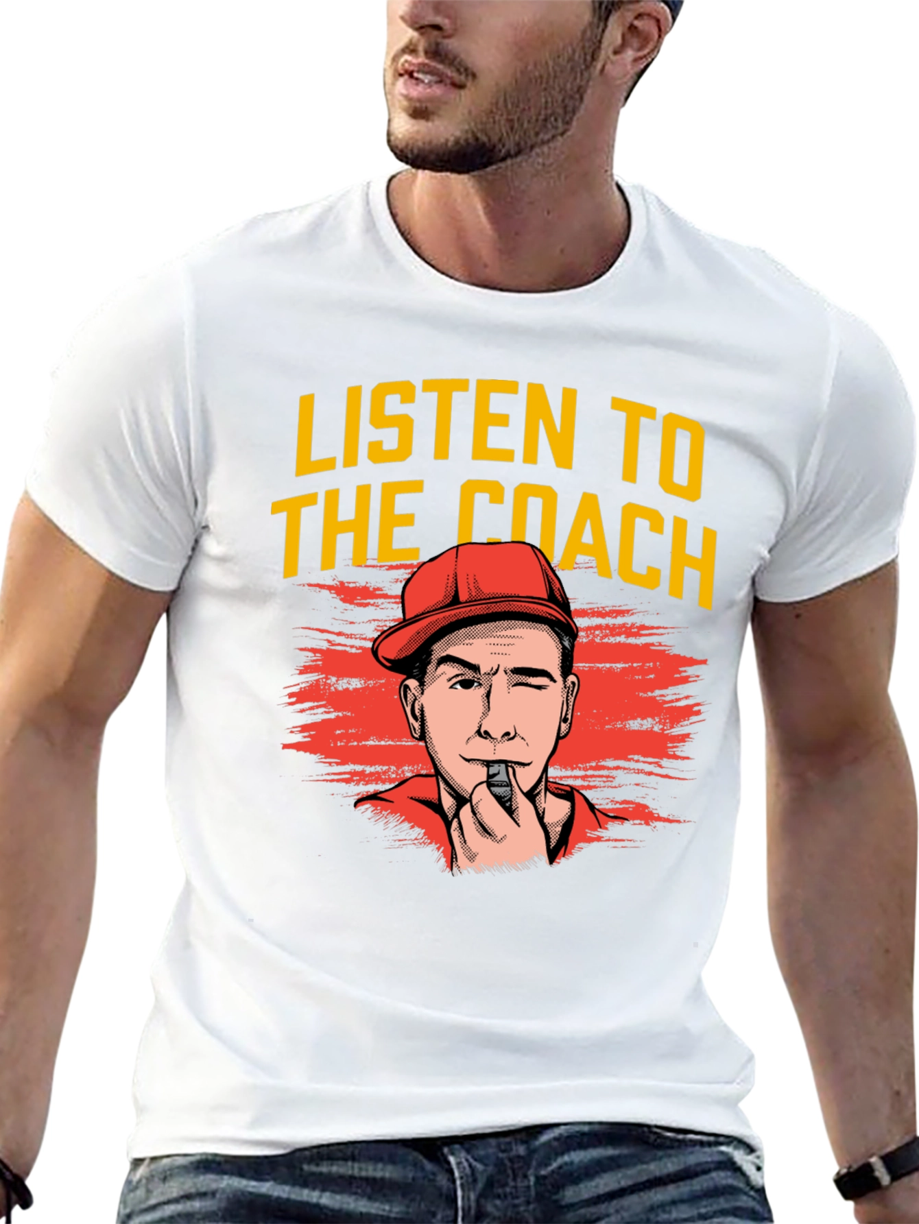 Black Listen To The Coach T-Shirt Funny Cartoon Tee view 13