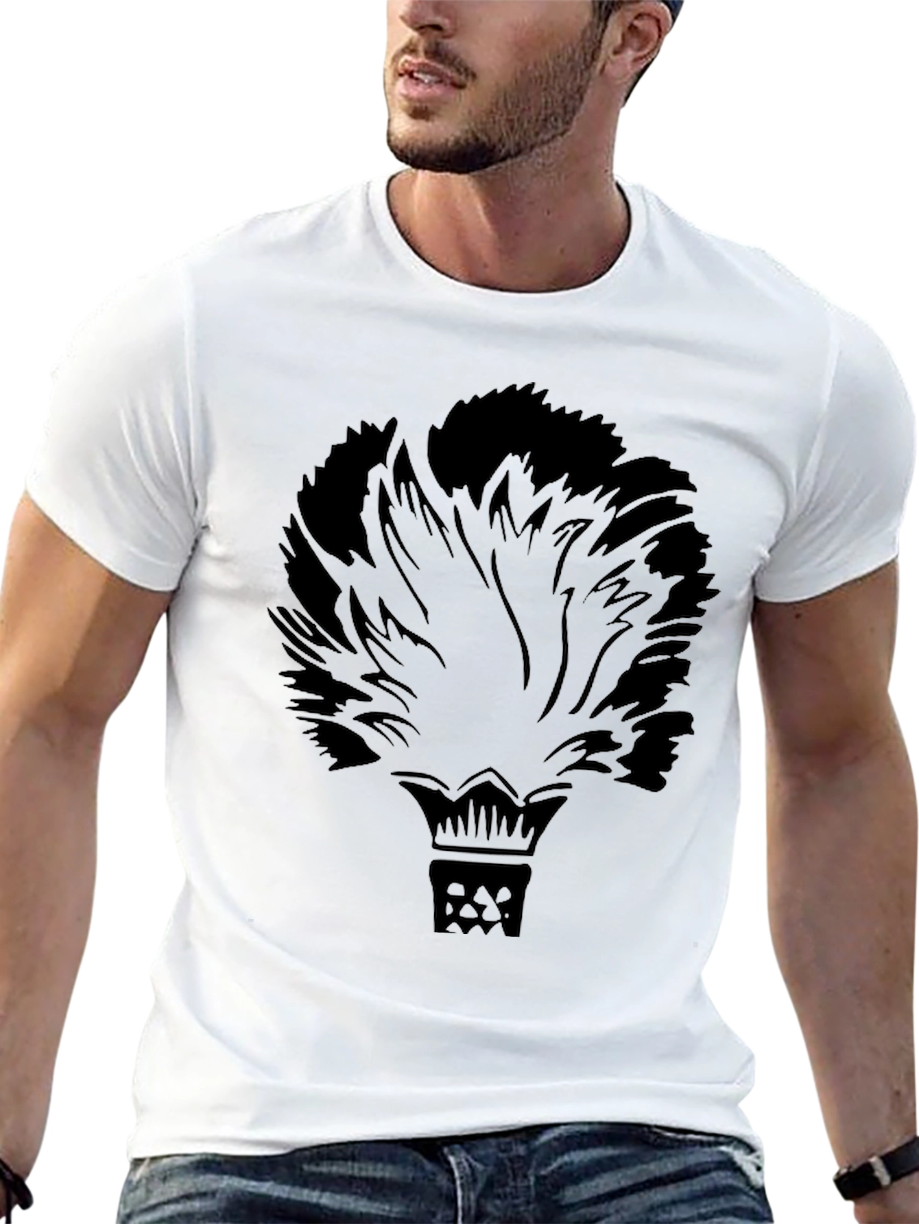 Black Black Graphic Tee - Crown & Feathers Design view 13