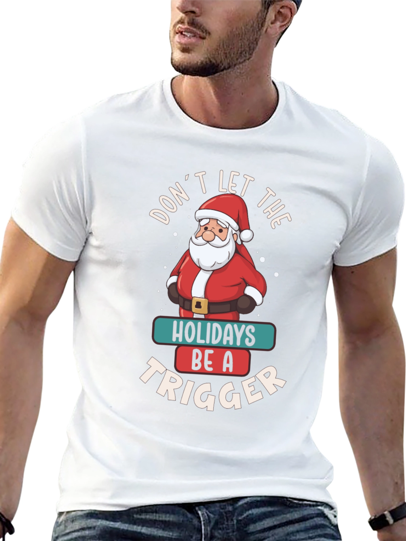 Black Don't Let the Holidays Be a Trigger T-Shirt view 13