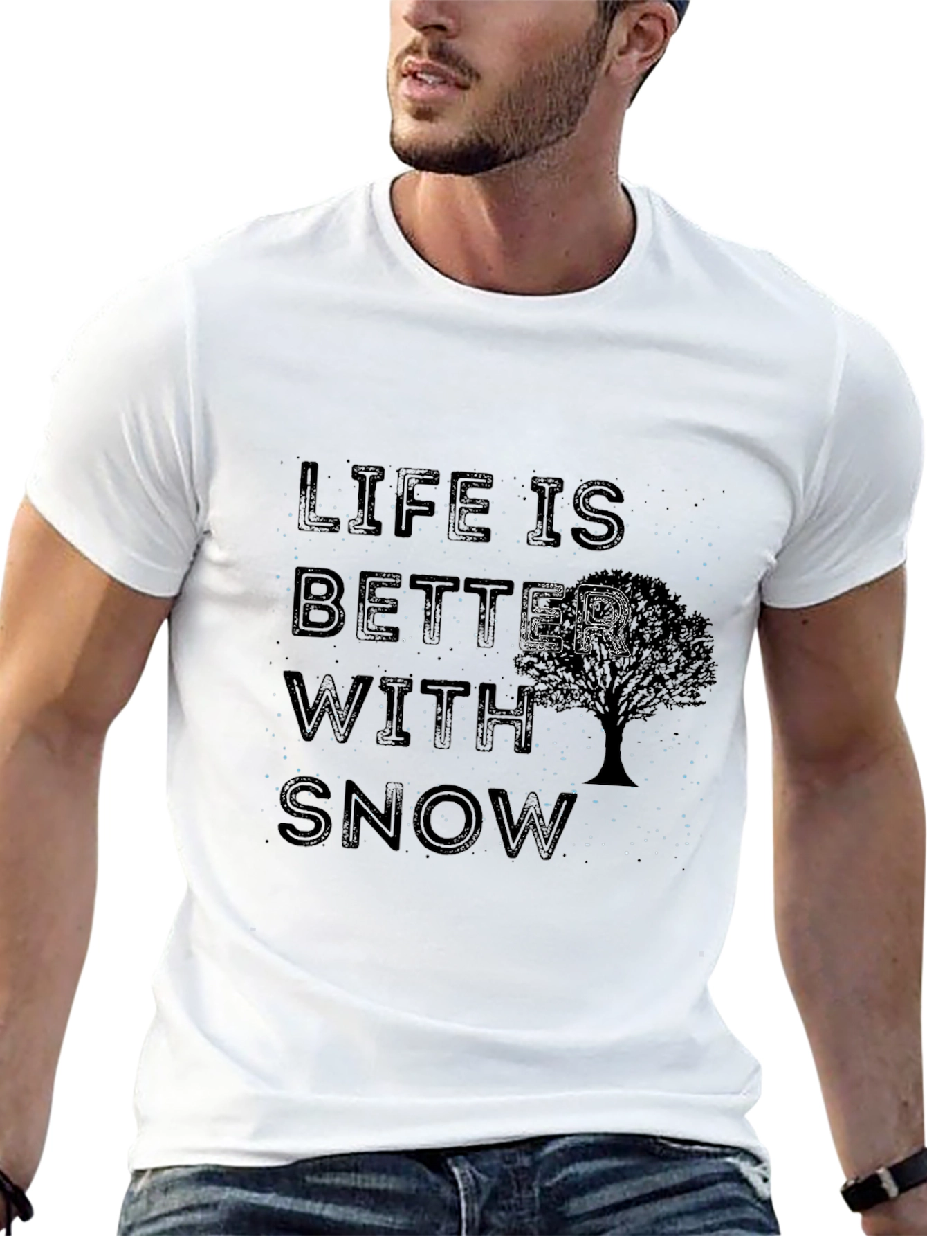 Black Life is Better With Snow T-Shirt view 13