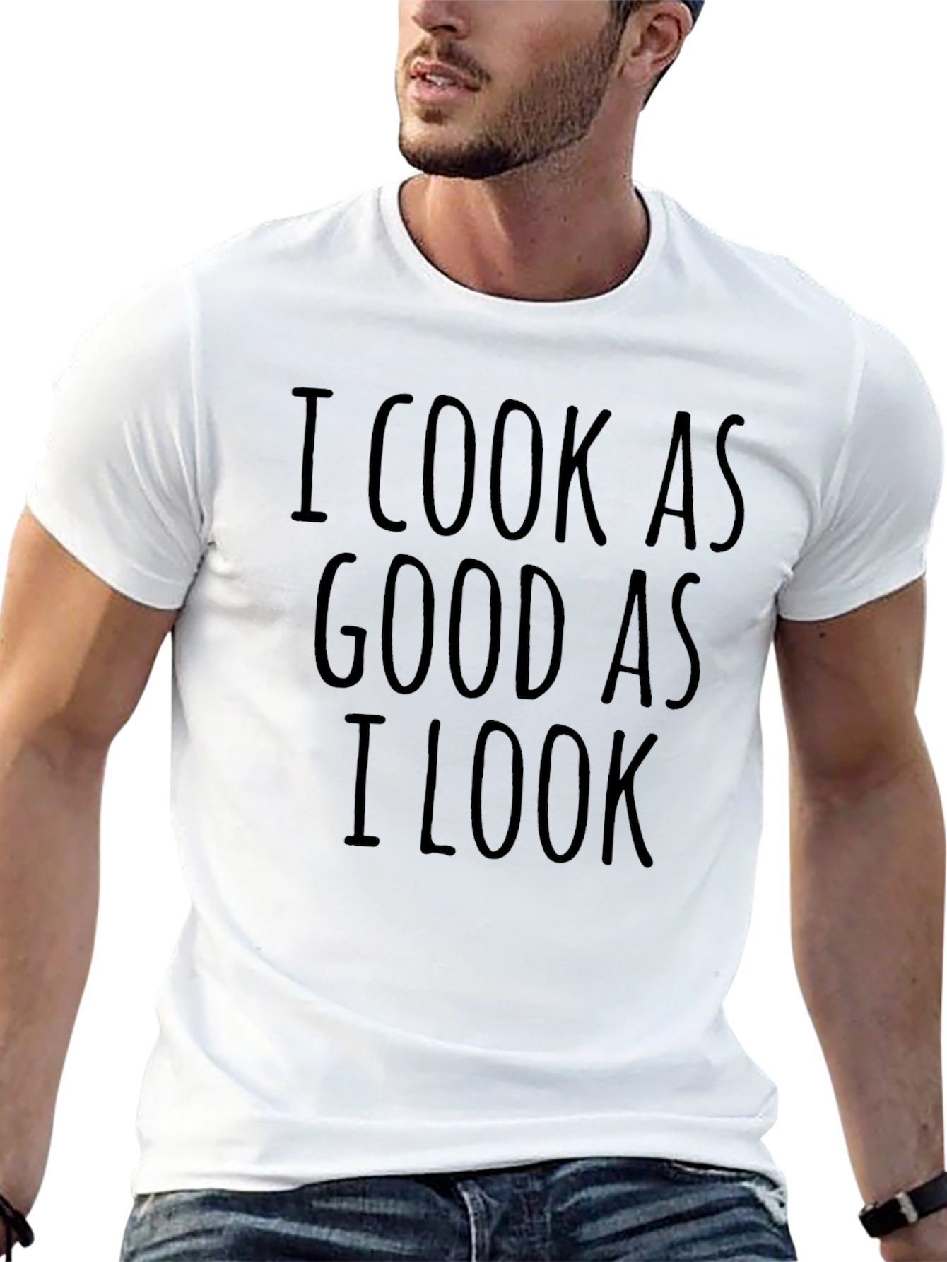 Black I Cook As Good As I Look Novelty T-Shirt view 13