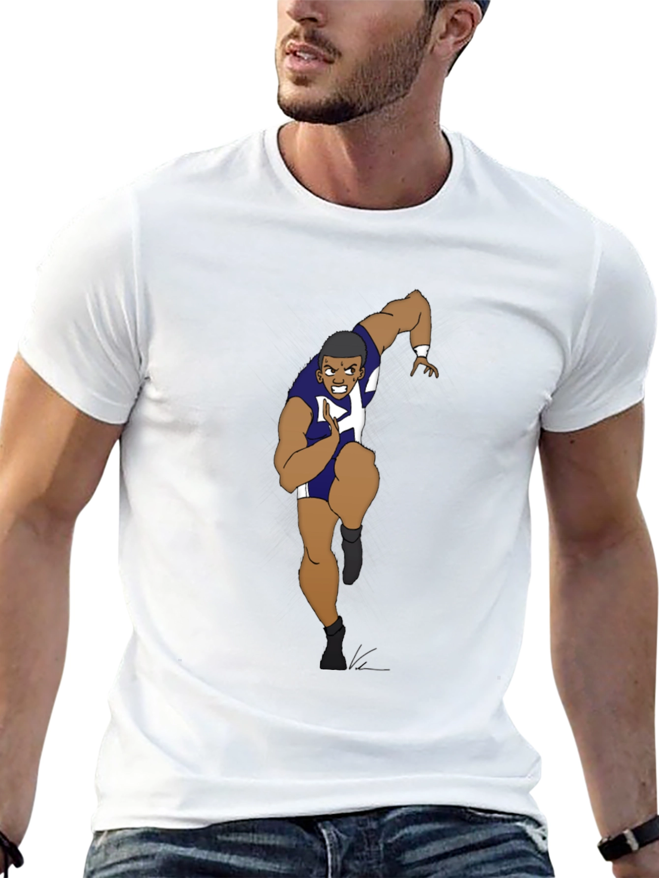 Black Cartoon Runner Graphic T-Shirt view 13