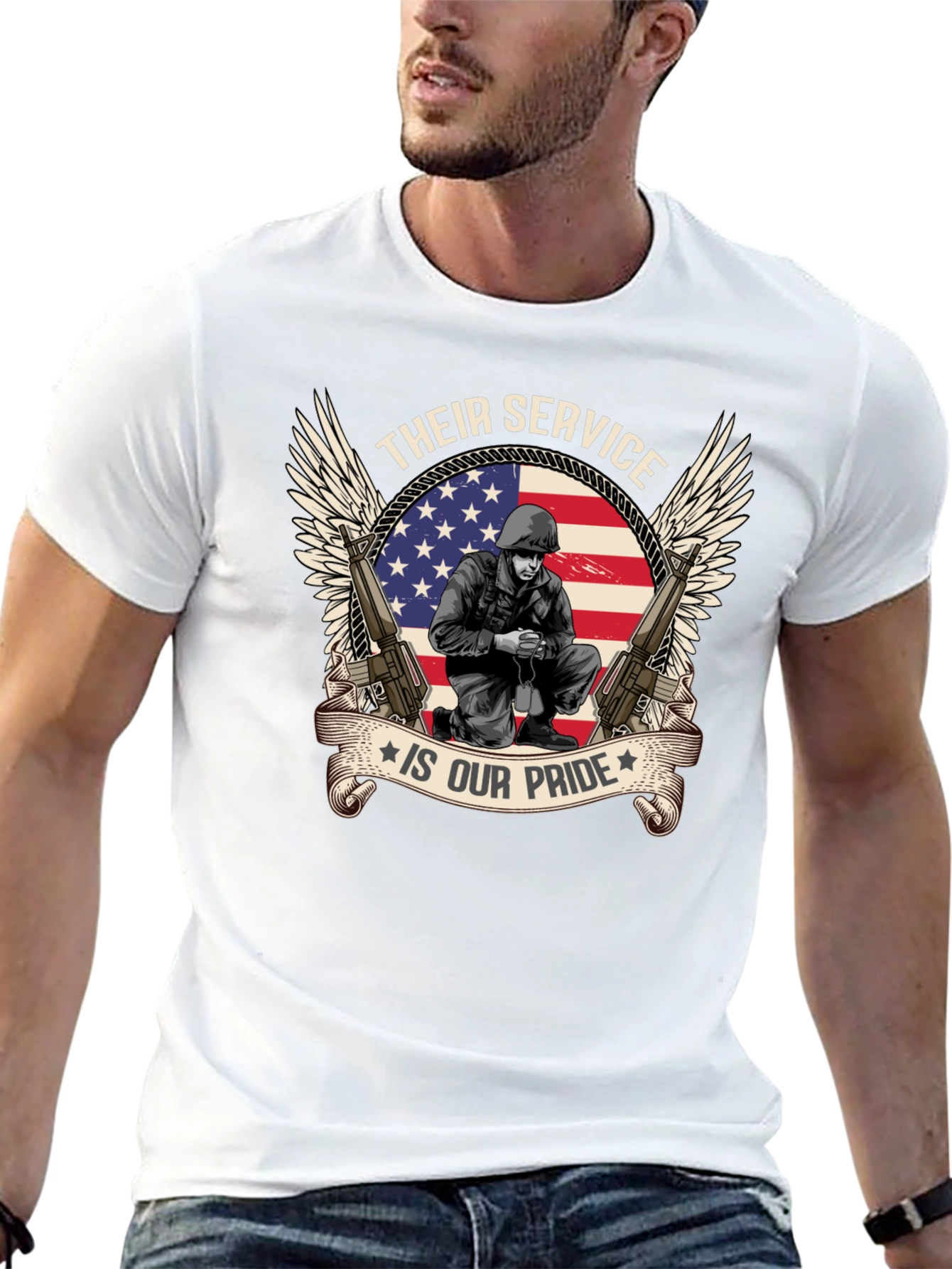 Patriotic T-Shirt - Their Service Is Our Pride - 13