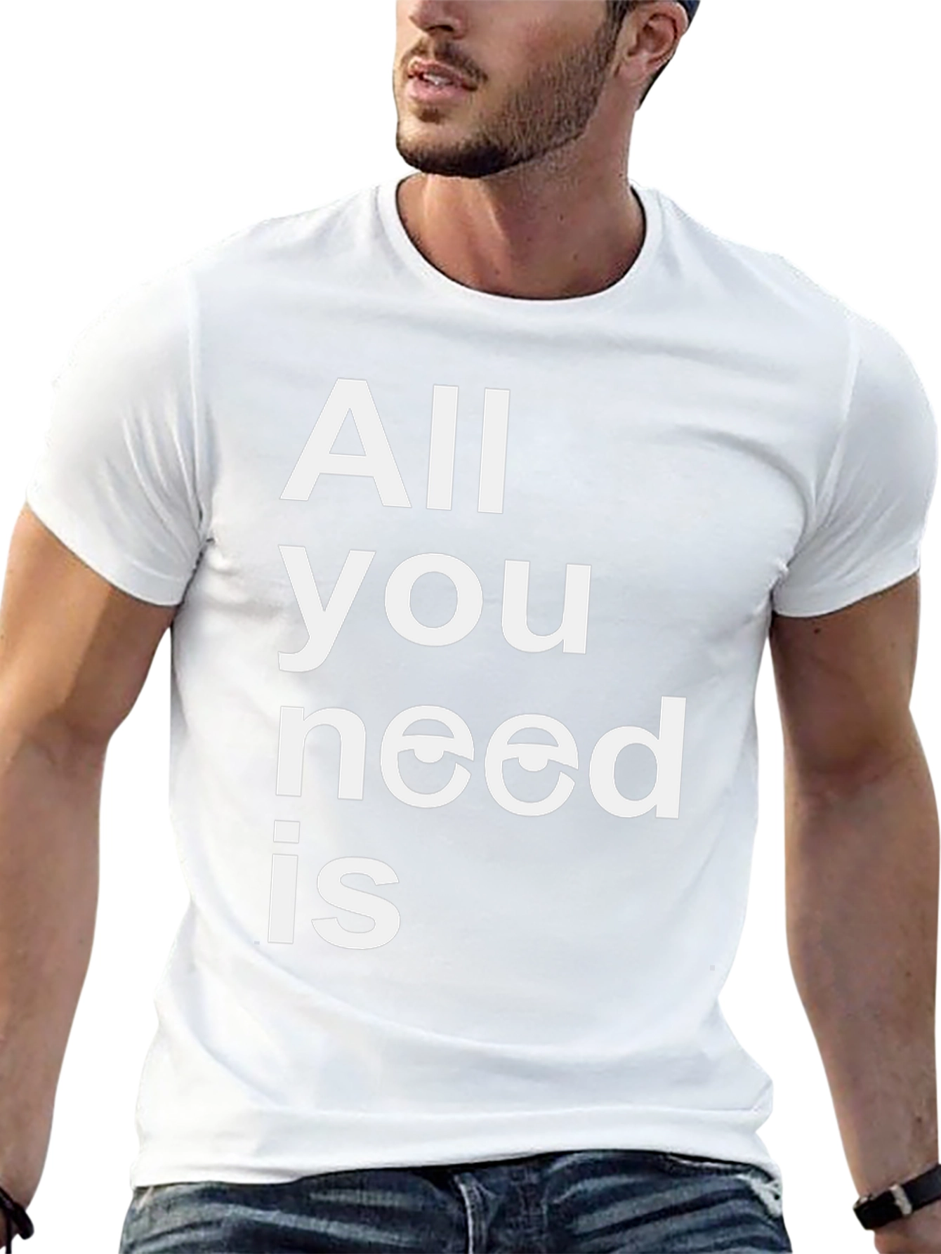 Black All You Need is Eyes Funny Graphic T-Shirt view 13