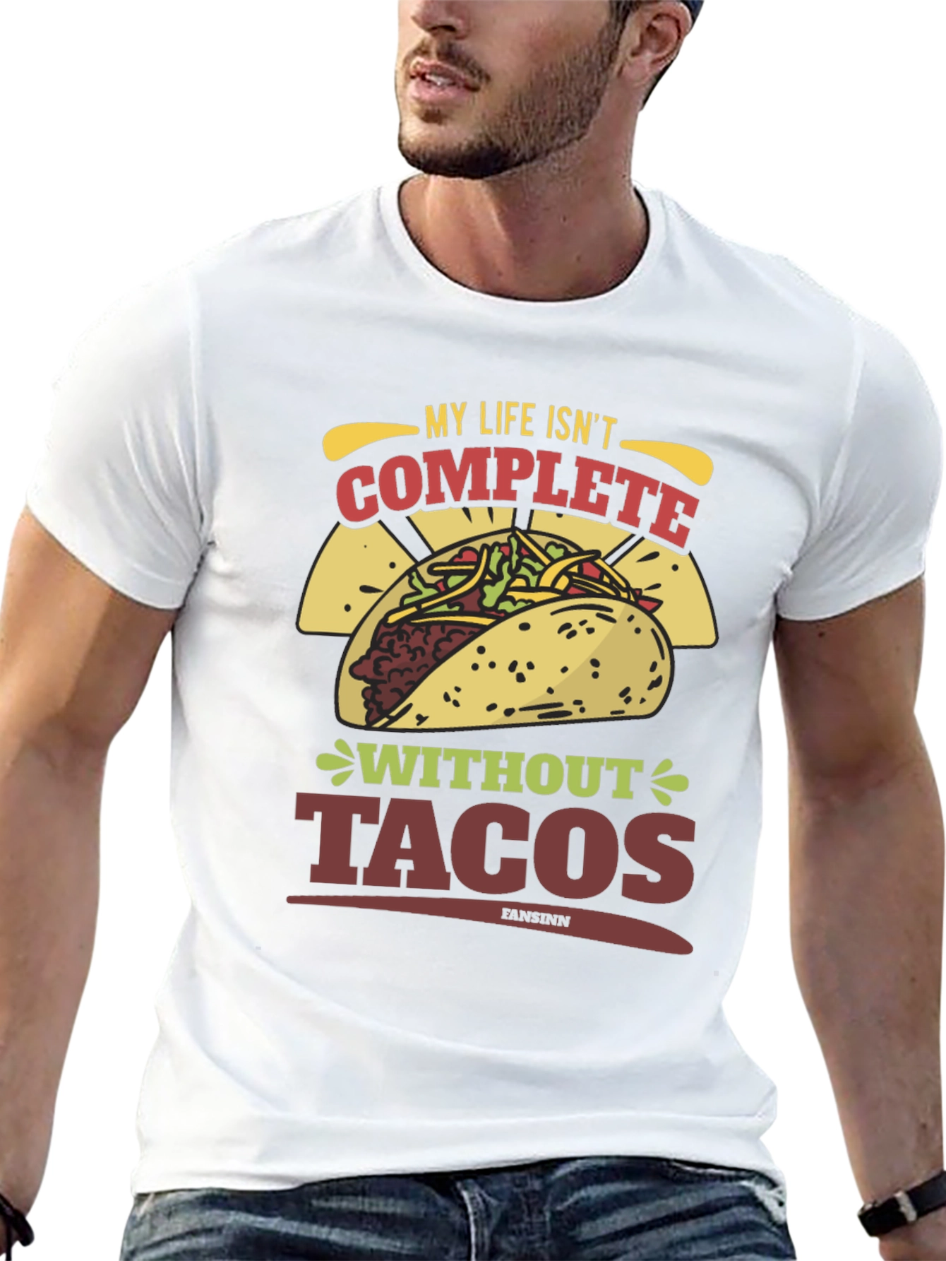 Black Taco Lover T-Shirt - My Life Isn't Complete Without Tacos view 13