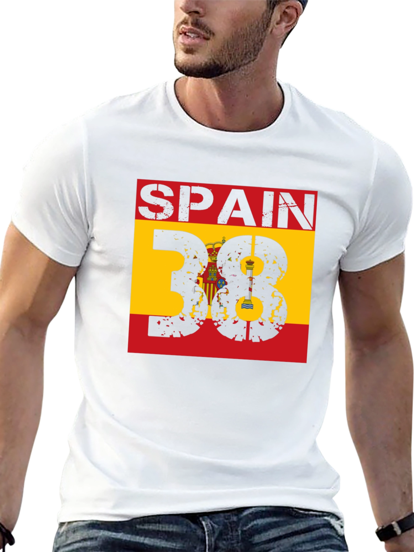 Spain 38 Graphic T-Shirt - Men's Black Tee - 13