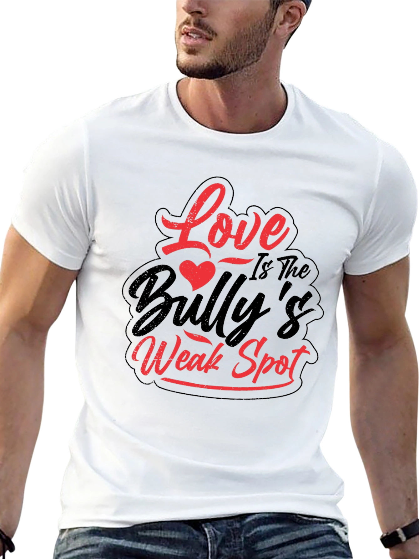 Black Love is The Bully's Weak Spot Black T-Shirt view 13