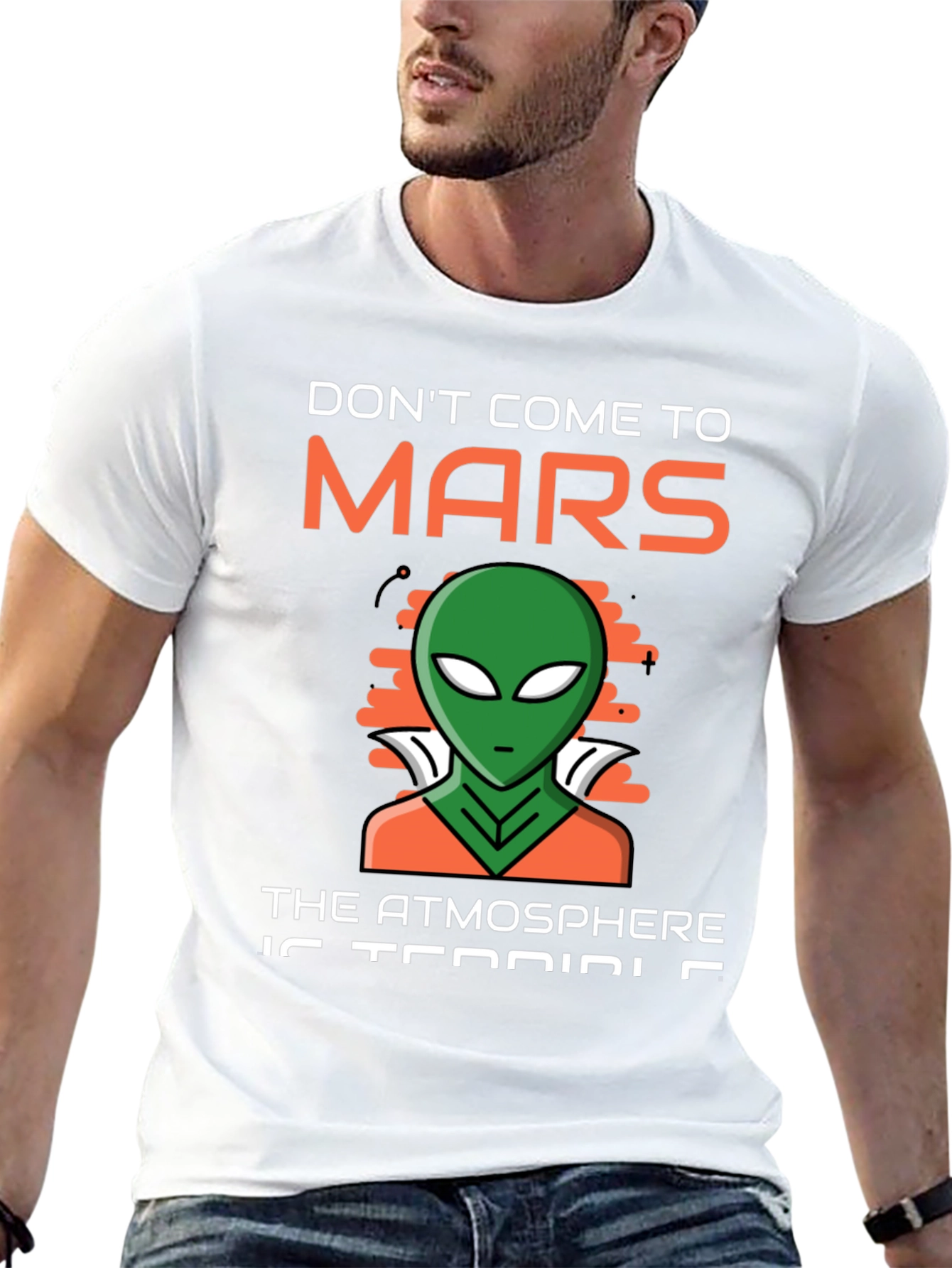 Black Don't Come to Mars T-Shirt Alien Design view 13
