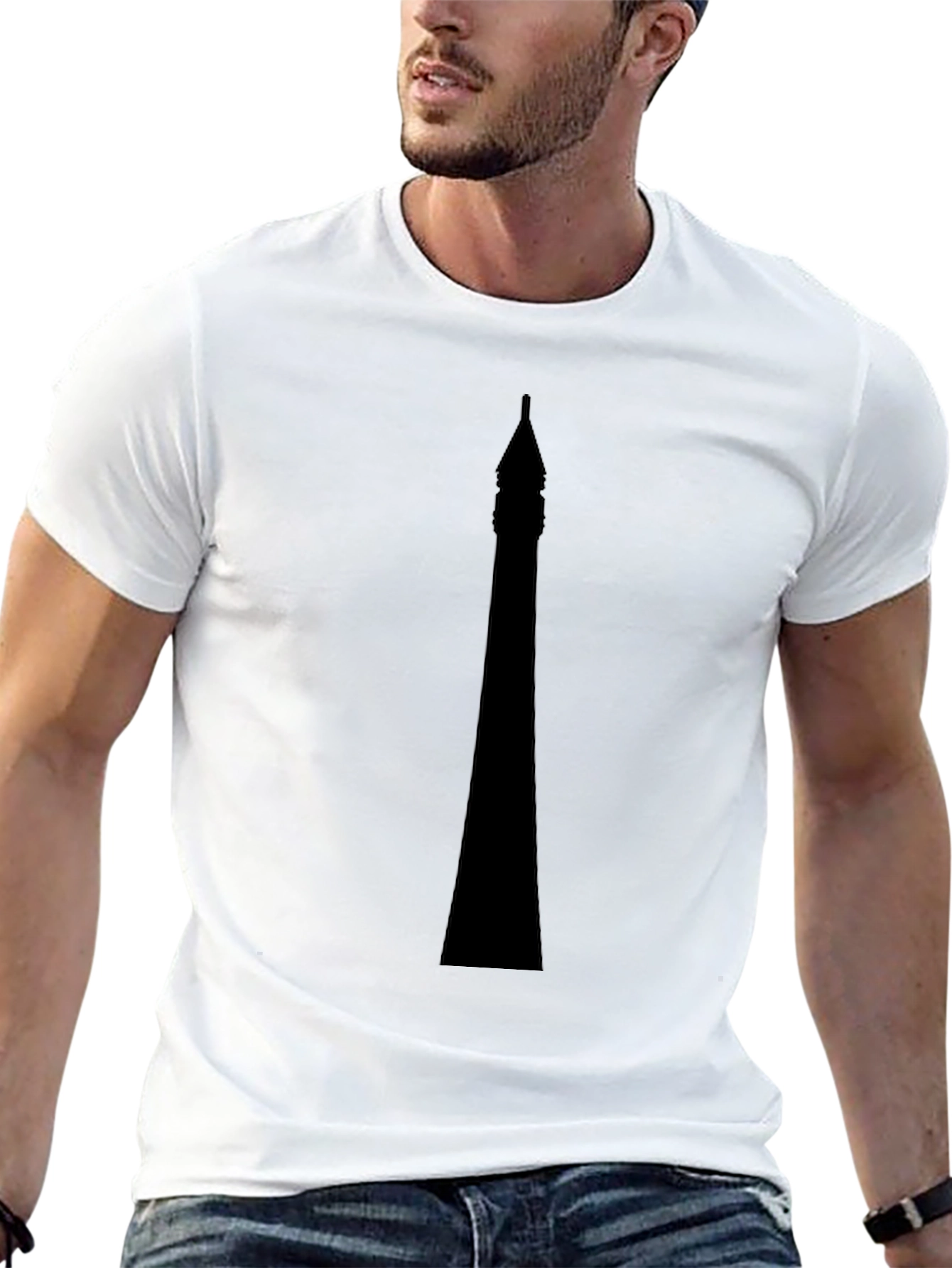 Black Black Tower Graphic Tee view 13