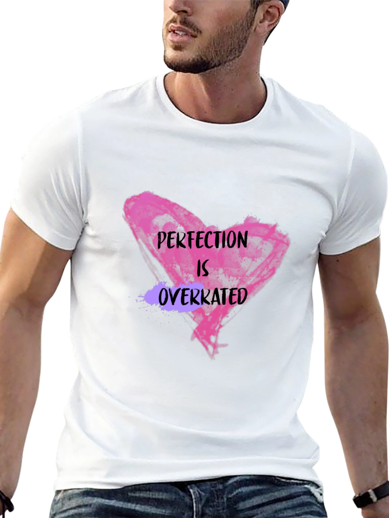 Black Perfection Is Overrated Graphic Tee view 13