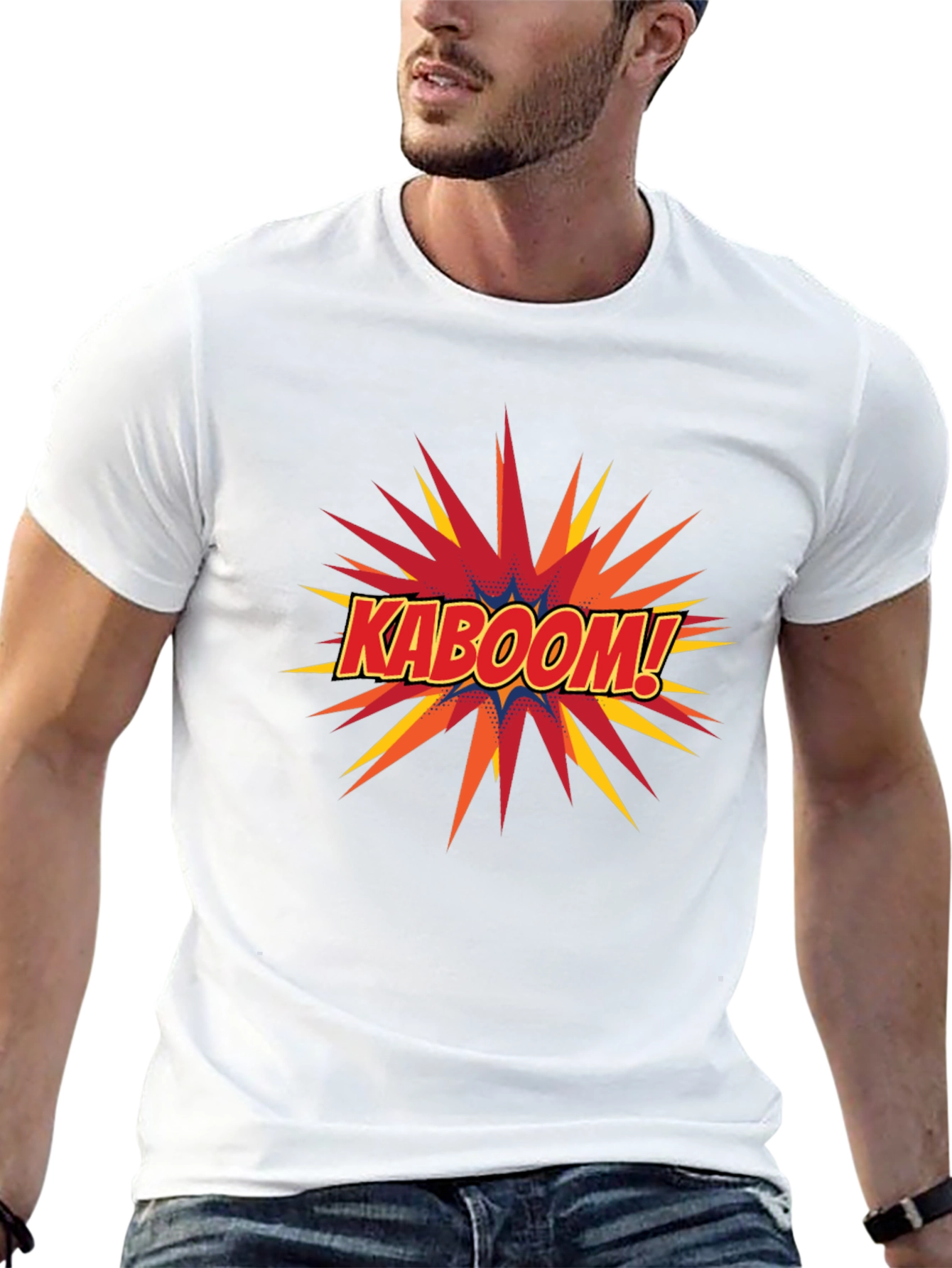 Black Kaboom! Graphic Print T-Shirt - Black view 13