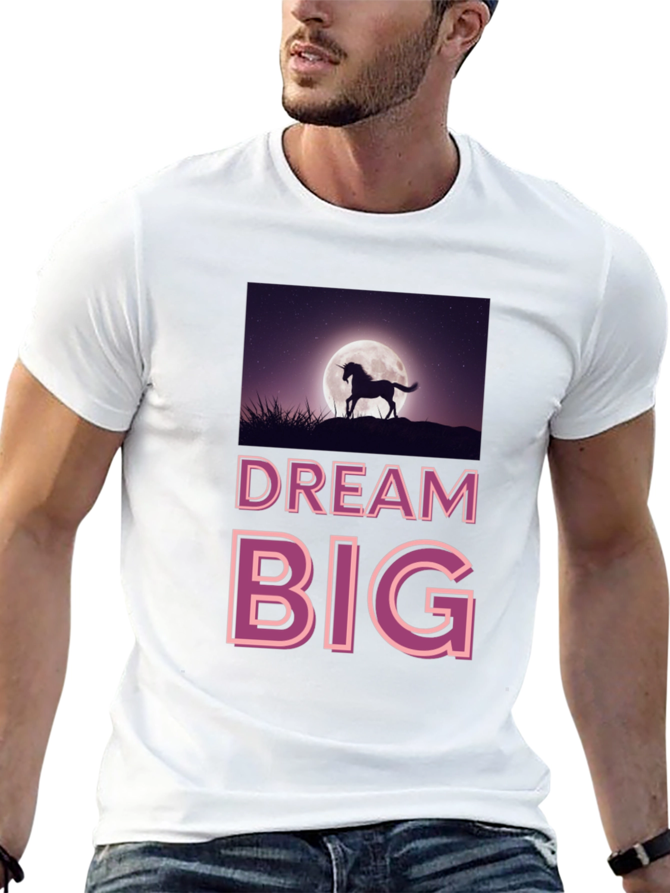 Black Dream Big Graphic Tee - Black Cotton Shirt view 13