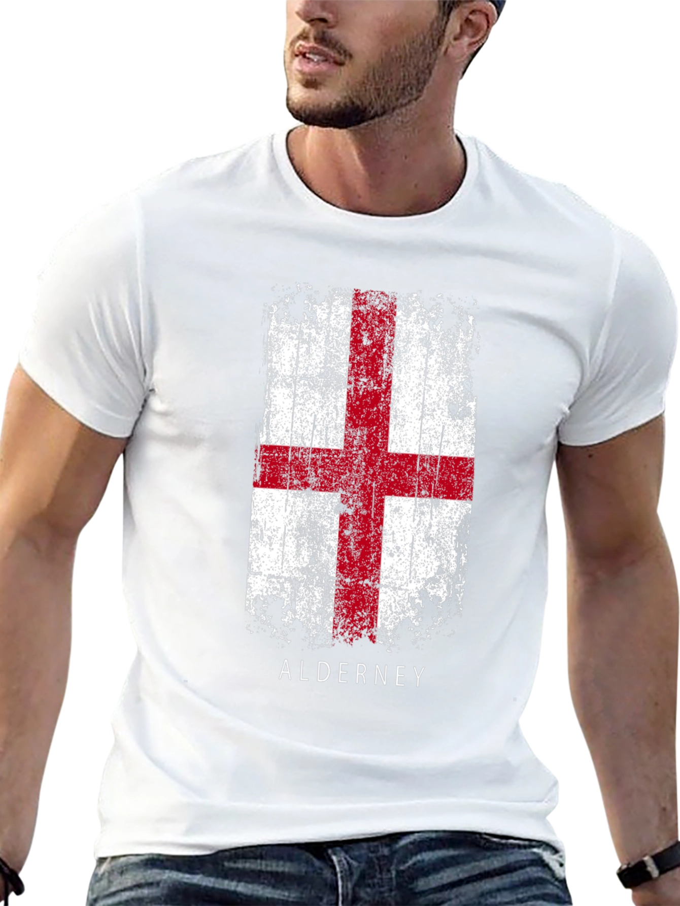 Black Alderney Flag T-Shirt view 13