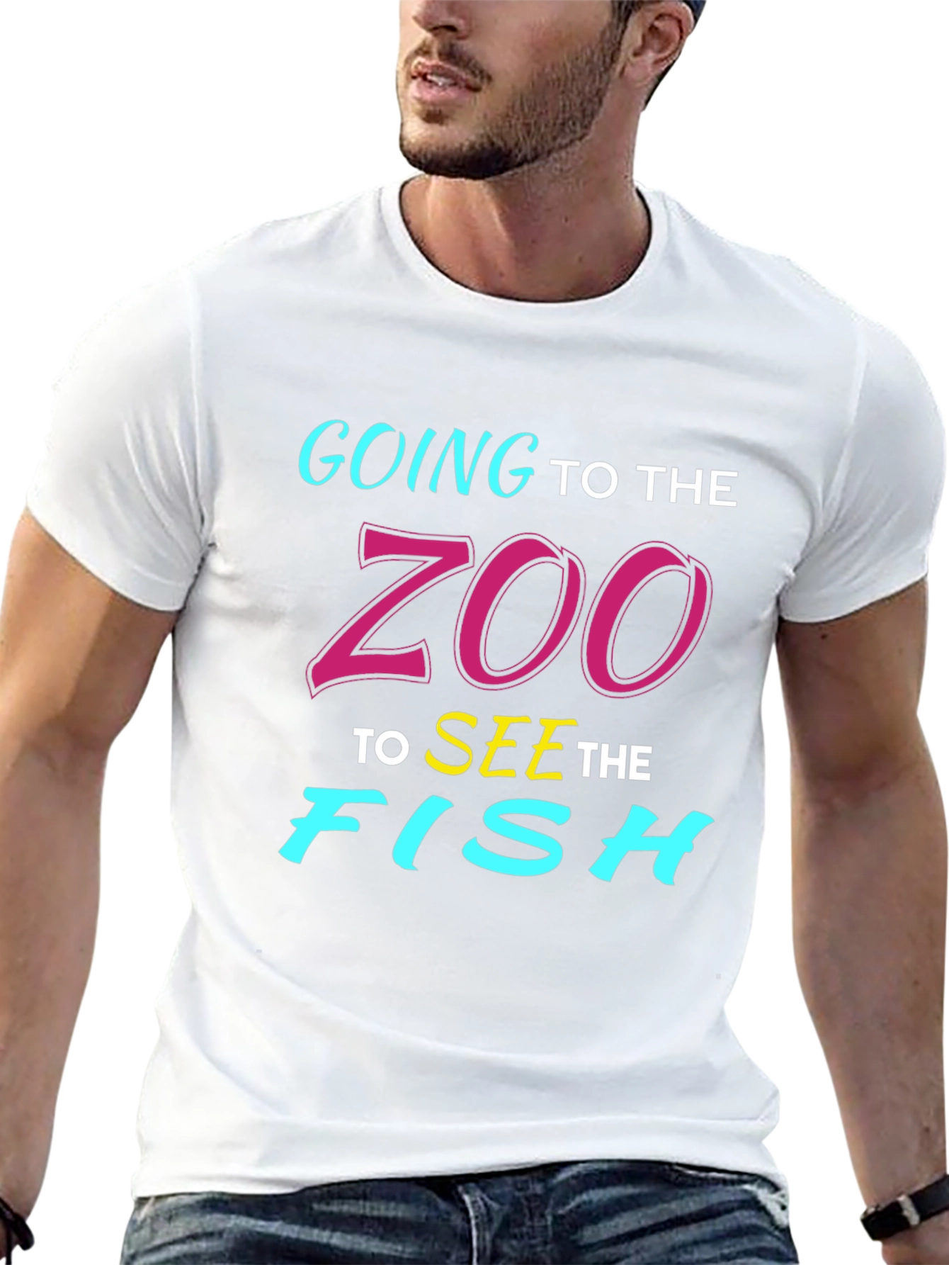 Black Zoo Trip T-Shirt: Going to See the Fish! view 13