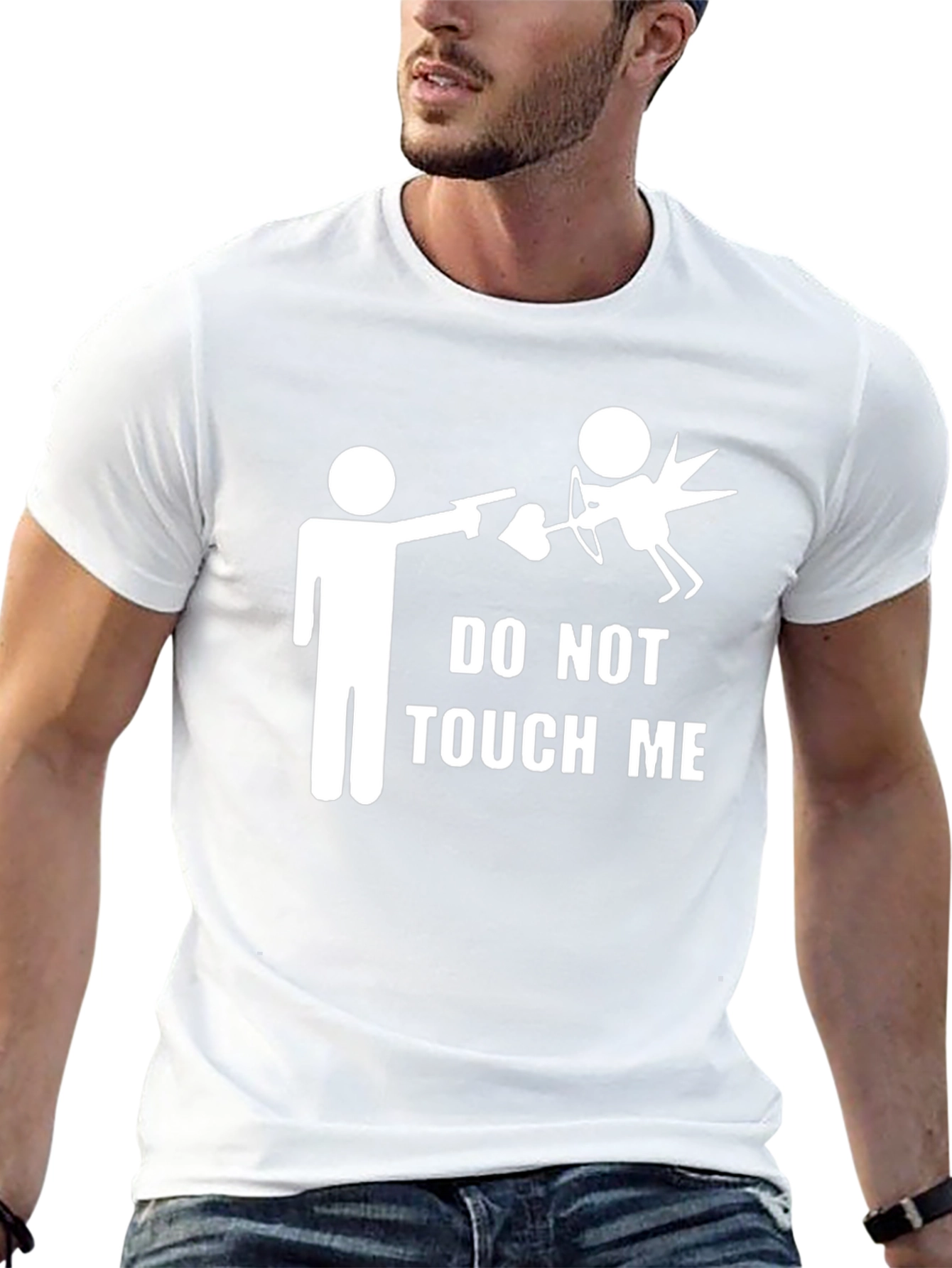 Black Do Not Touch Me Graphic Tee - Anti-Valentine's Humor view 13