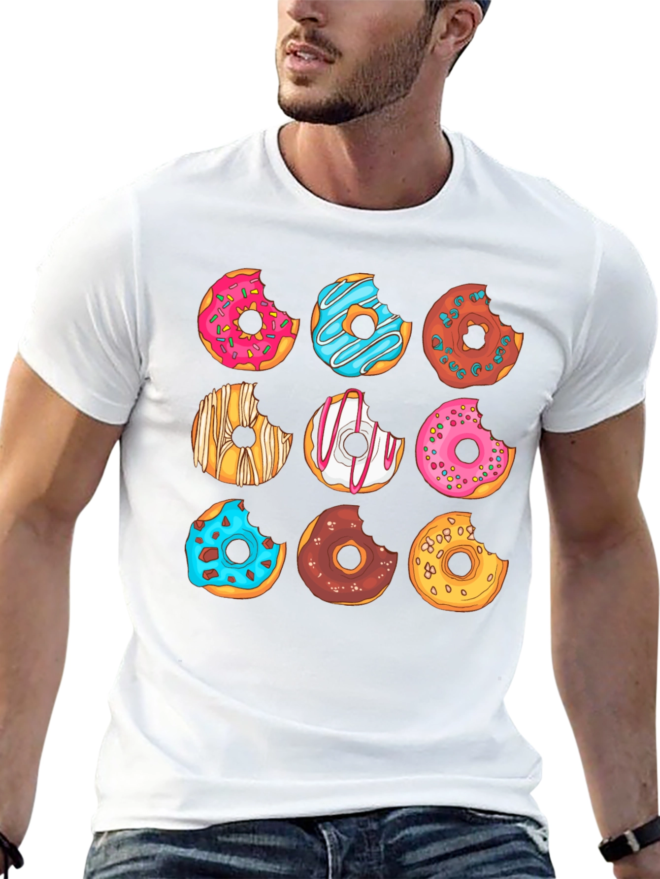 Black Donut Graphic T-Shirt - Sweet Tooth Fashion view 13