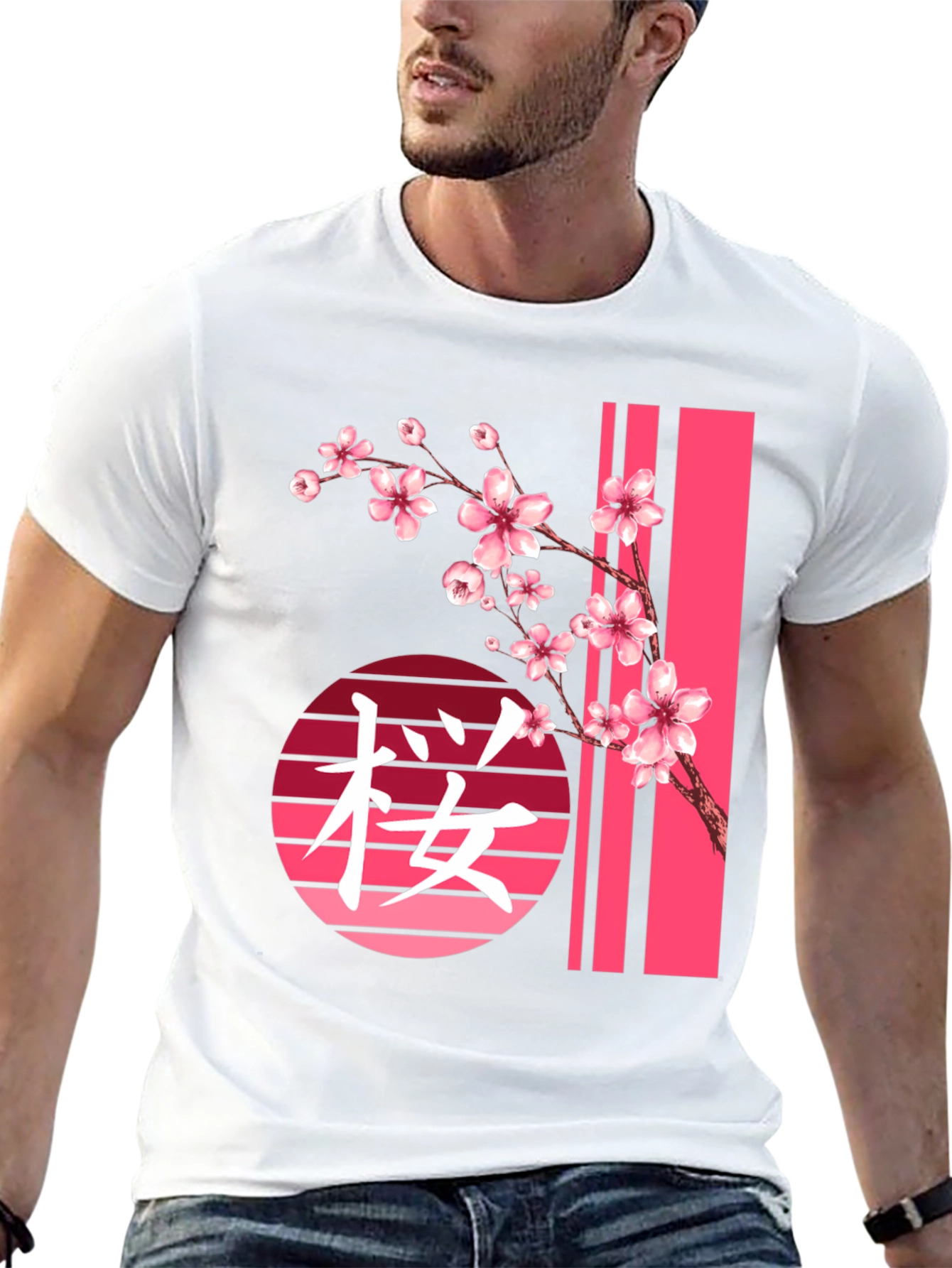 Black Sakura Blossom Graphic Tee view 13