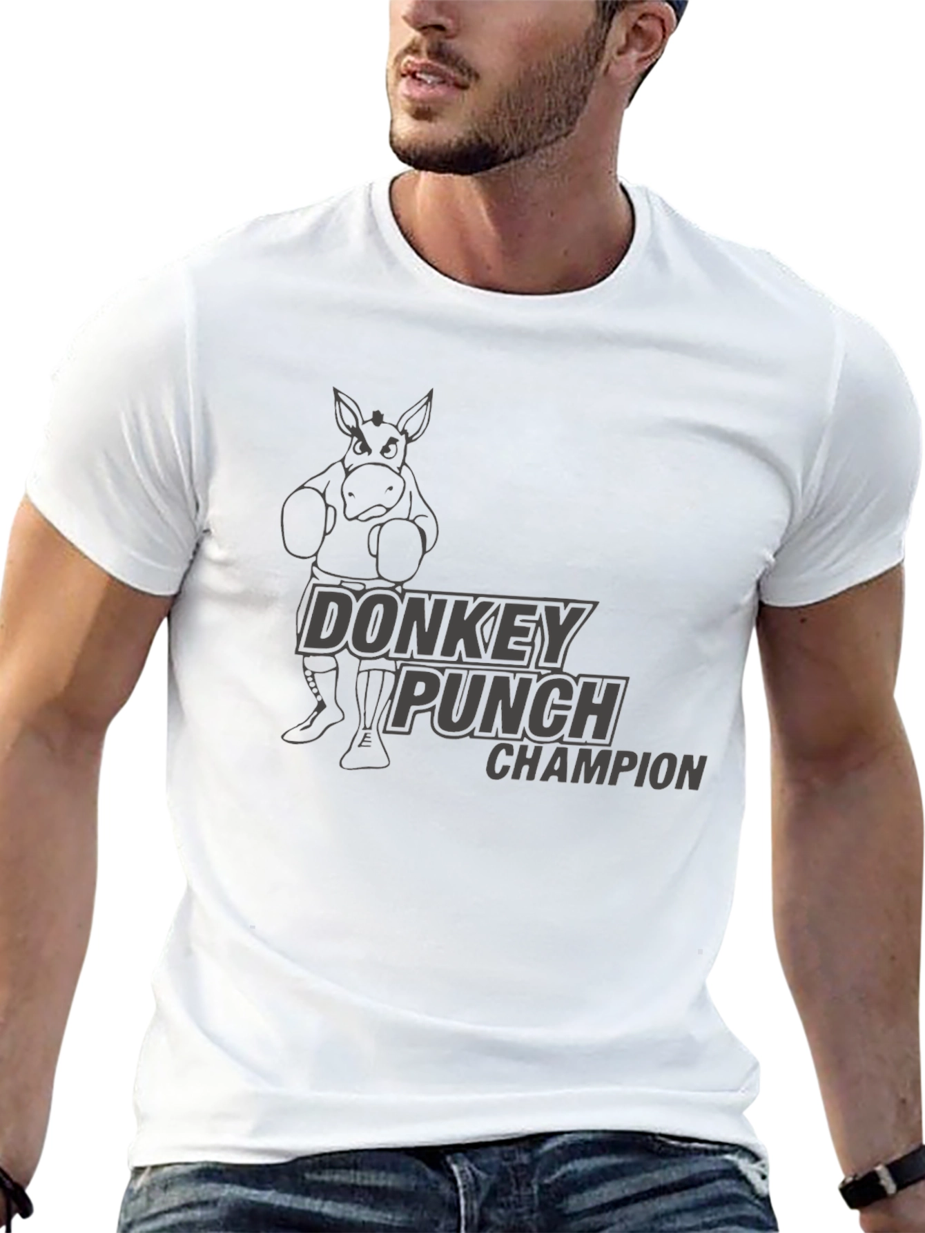 Black Donkey Punch Champion Black T-Shirt view 13