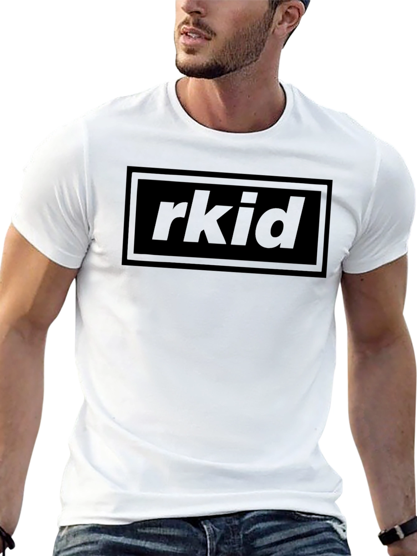 Black RKID Graphic Tee - Classic Black Crew Neck T-Shirt view 13