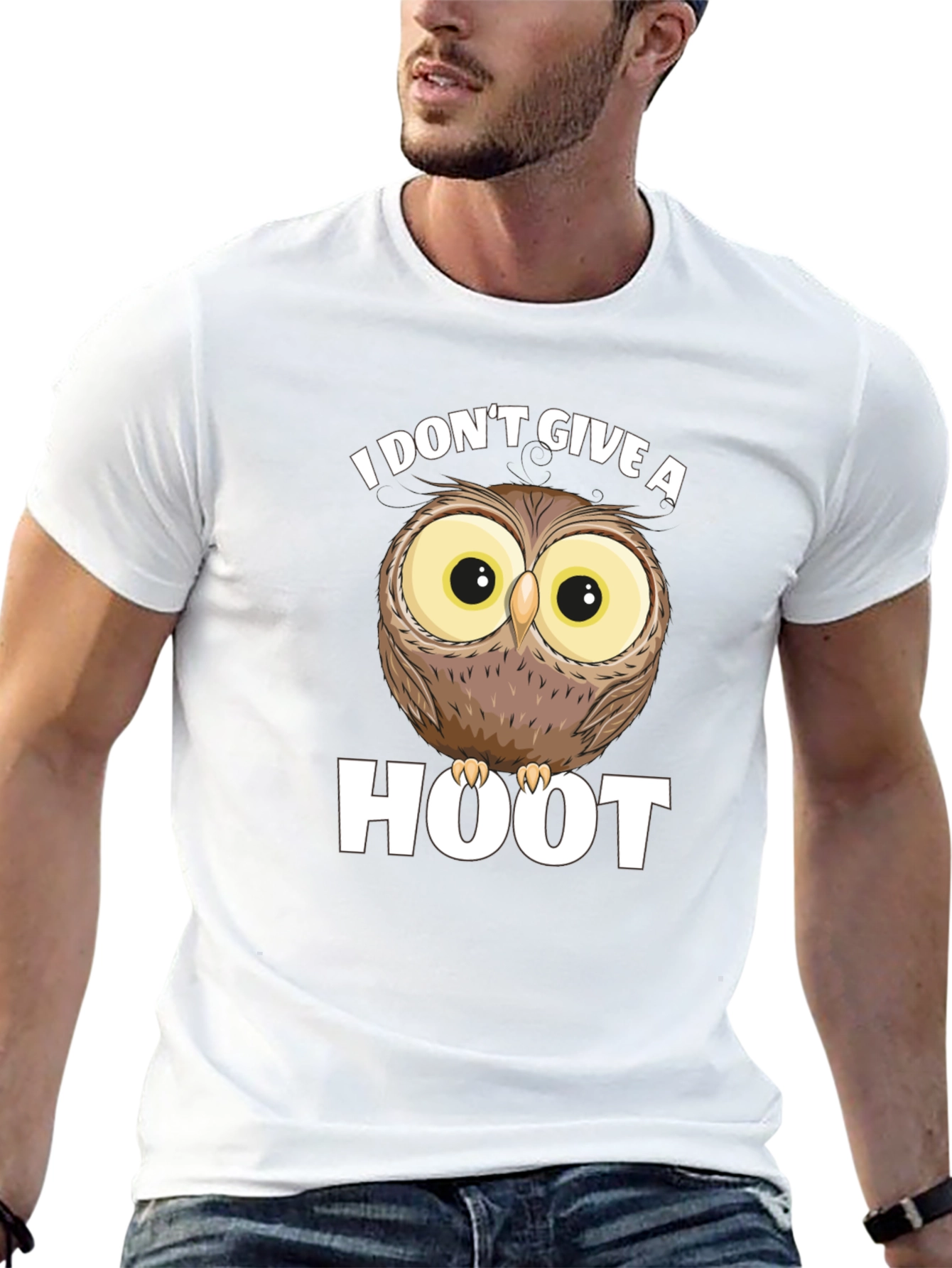 Black I Don't Give A Hoot Owl Graphic T-Shirt view 13