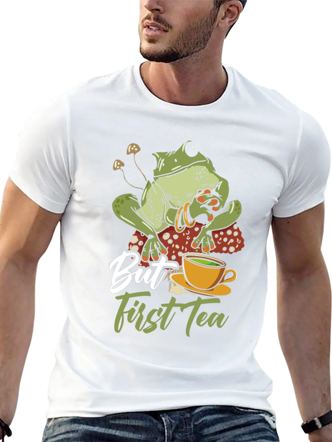 Black Frog Tea T-Shirt - But First Tea view 13