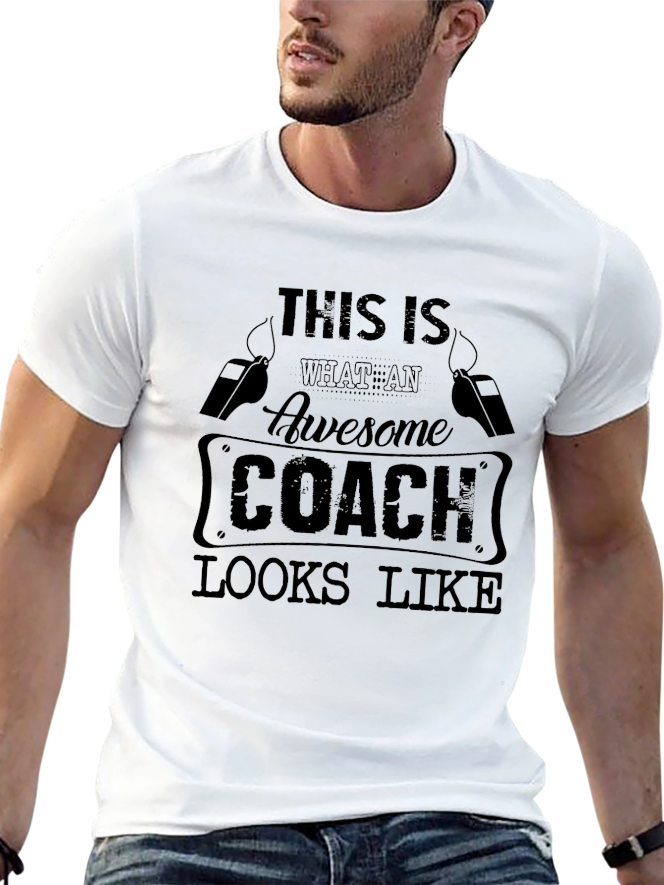 Black Awesome Coach T-Shirt - Gift for Coaches view 13
