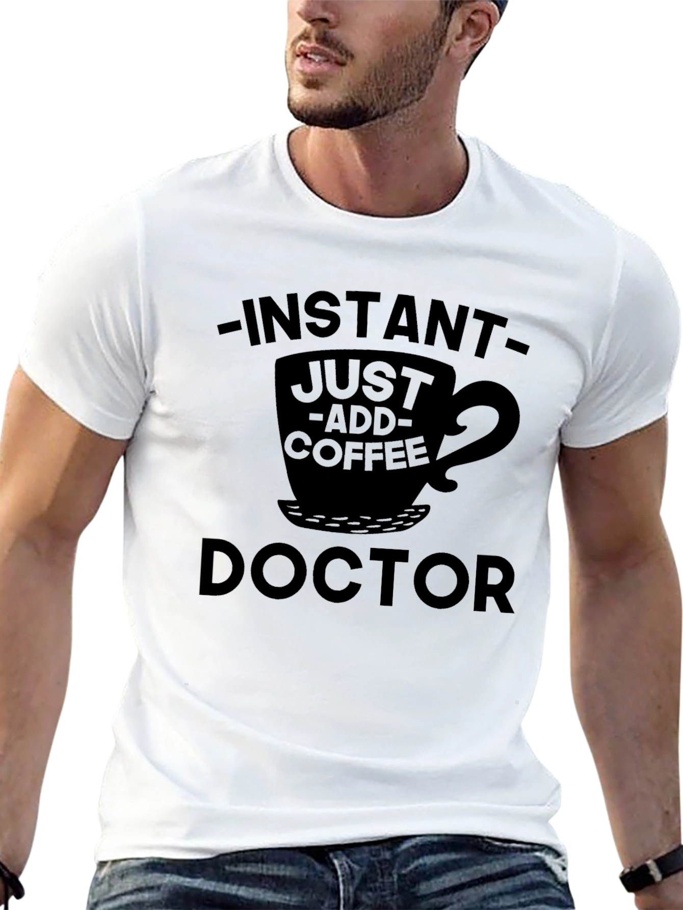 Black Instant Coffee Doctor Graphic T-Shirt view 13