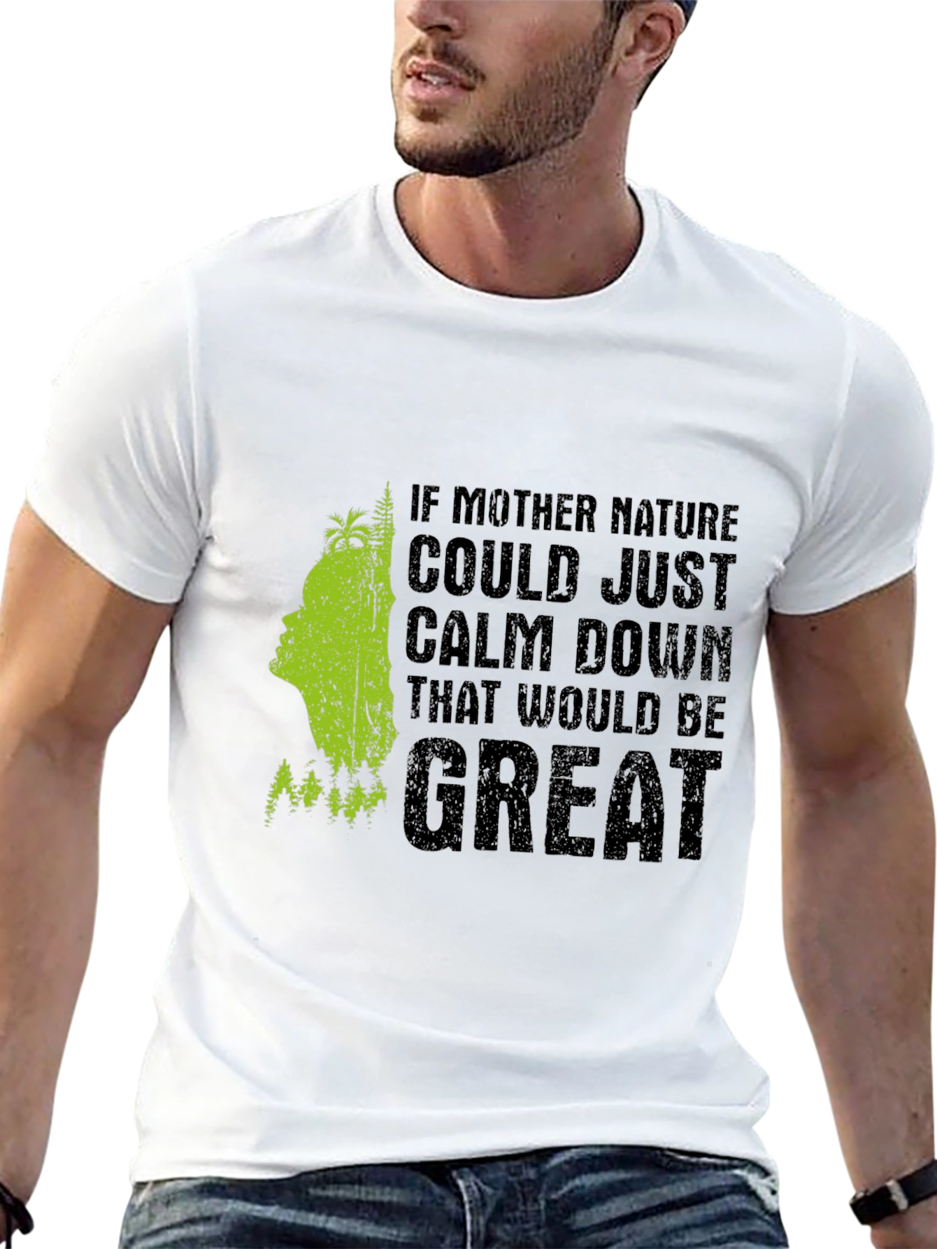 Black Mother Nature Sarcastic Graphic Tee - Black view 13