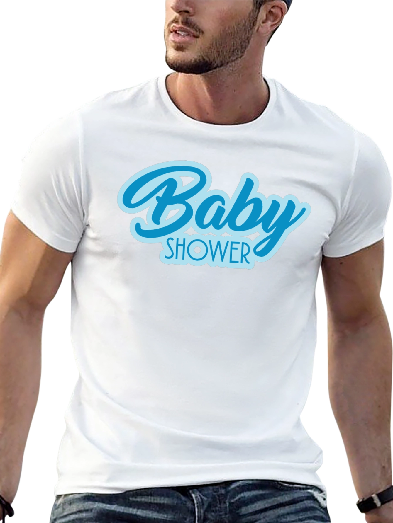 Black Baby Shower Crew T-Shirt - Celebration Tee view 13