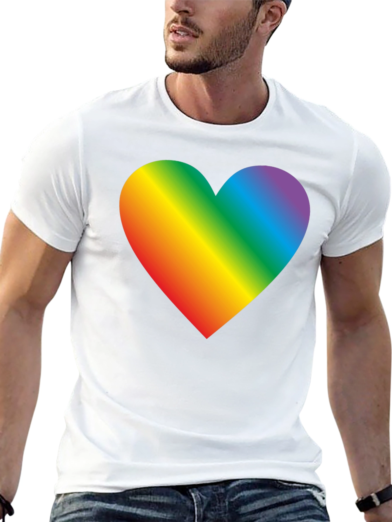 Black Rainbow Heart Graphic Tee - Pride & Love view 13