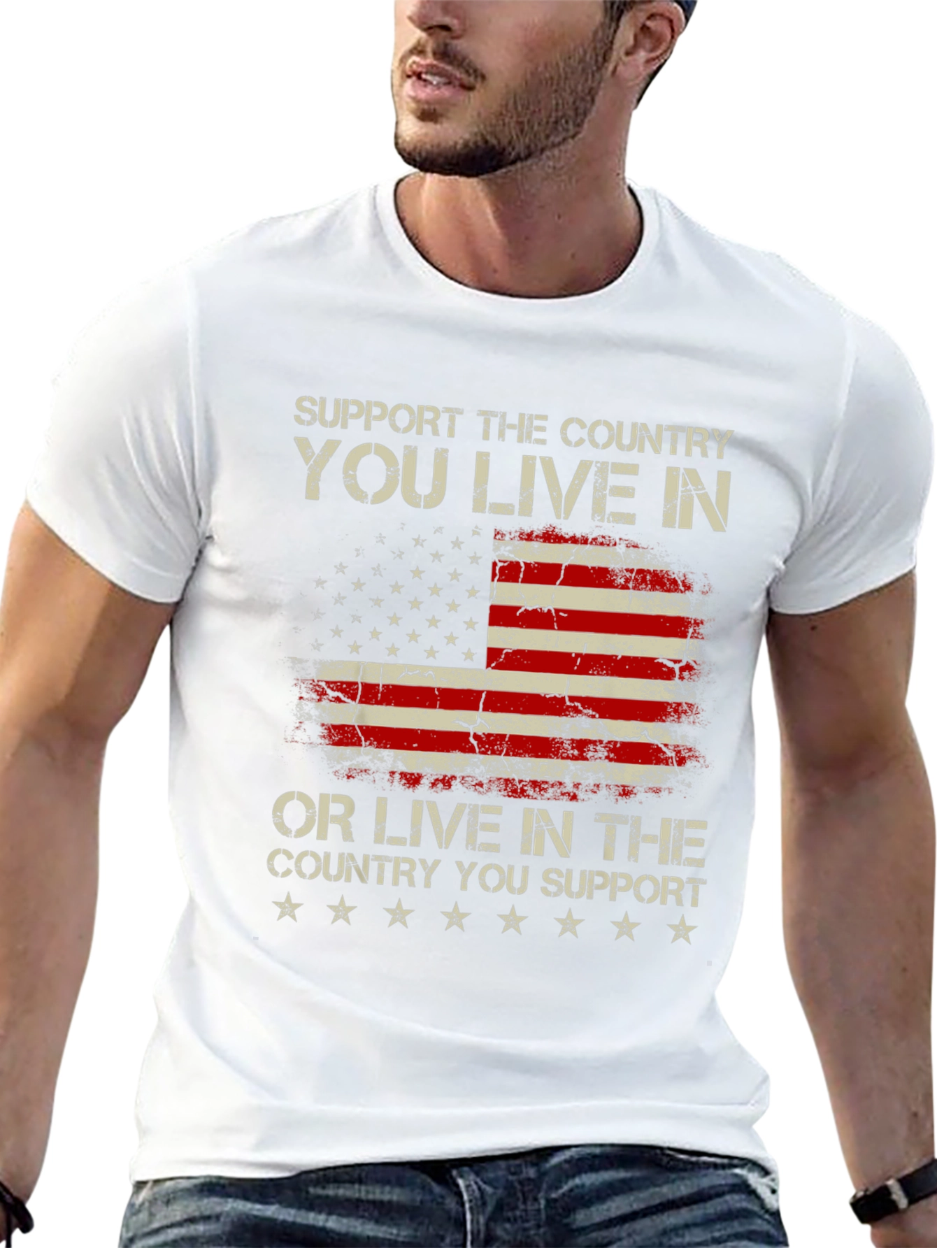 Patriotic USA Flag T-Shirt - Support Your Country - 13