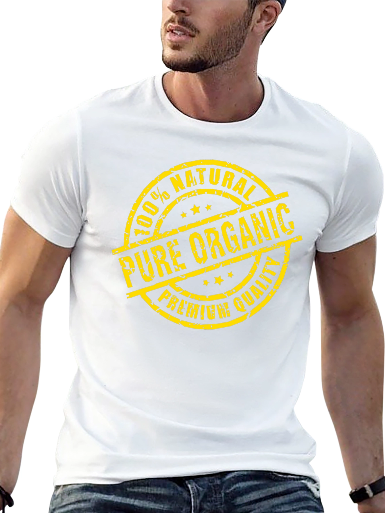 Black 100% Natural Pure Organic Premium Quality Black T-Shirt view 13