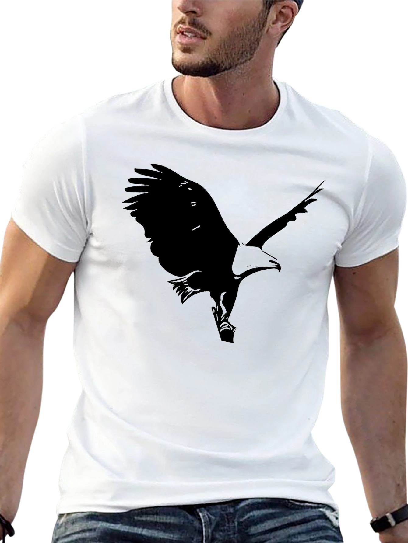 Black Black Eagle Graphic Tee - Stylish Menswear view 13