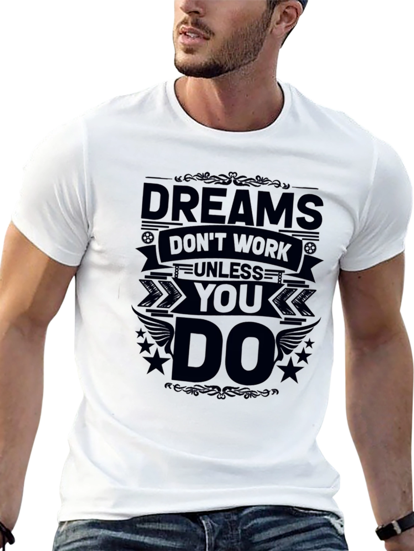 Black Dreams Don't Work Unless You Do Black T-Shirt view 13