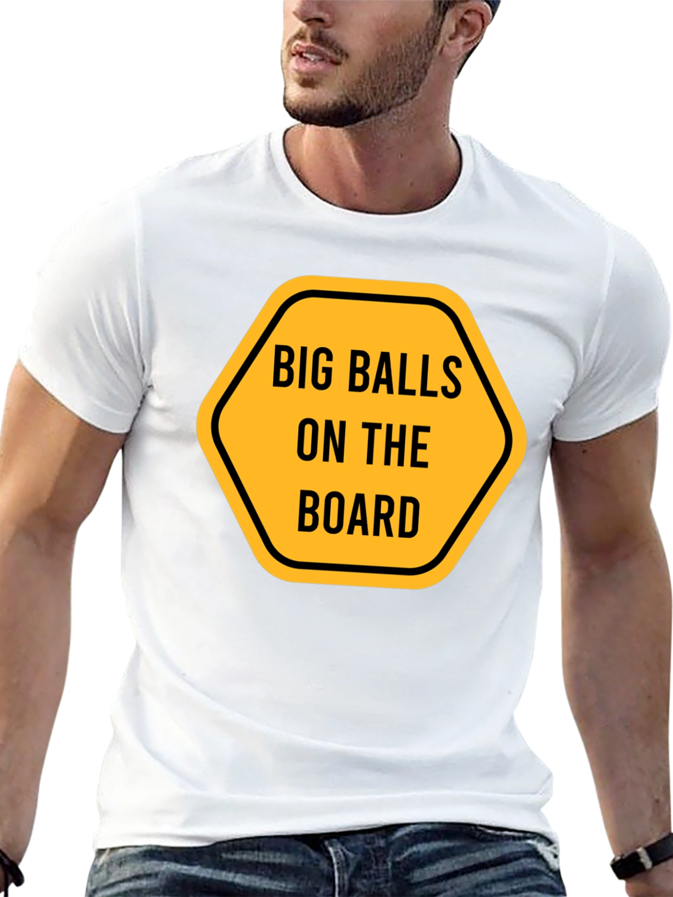 Black Big Balls on the Board Graphic Tee view 13