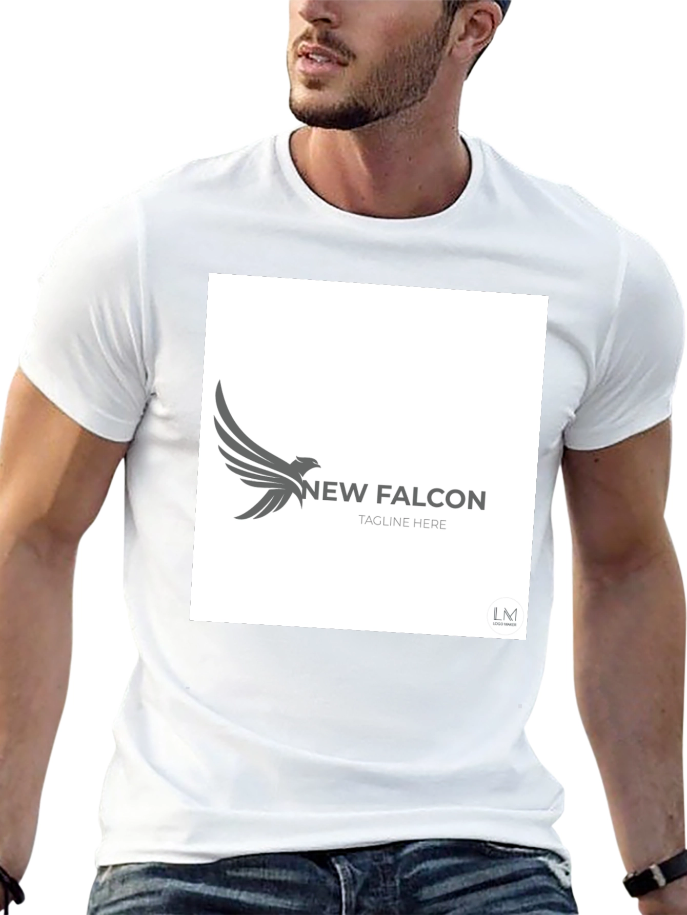 Black New Falcon Graphic Black T-Shirt view 13