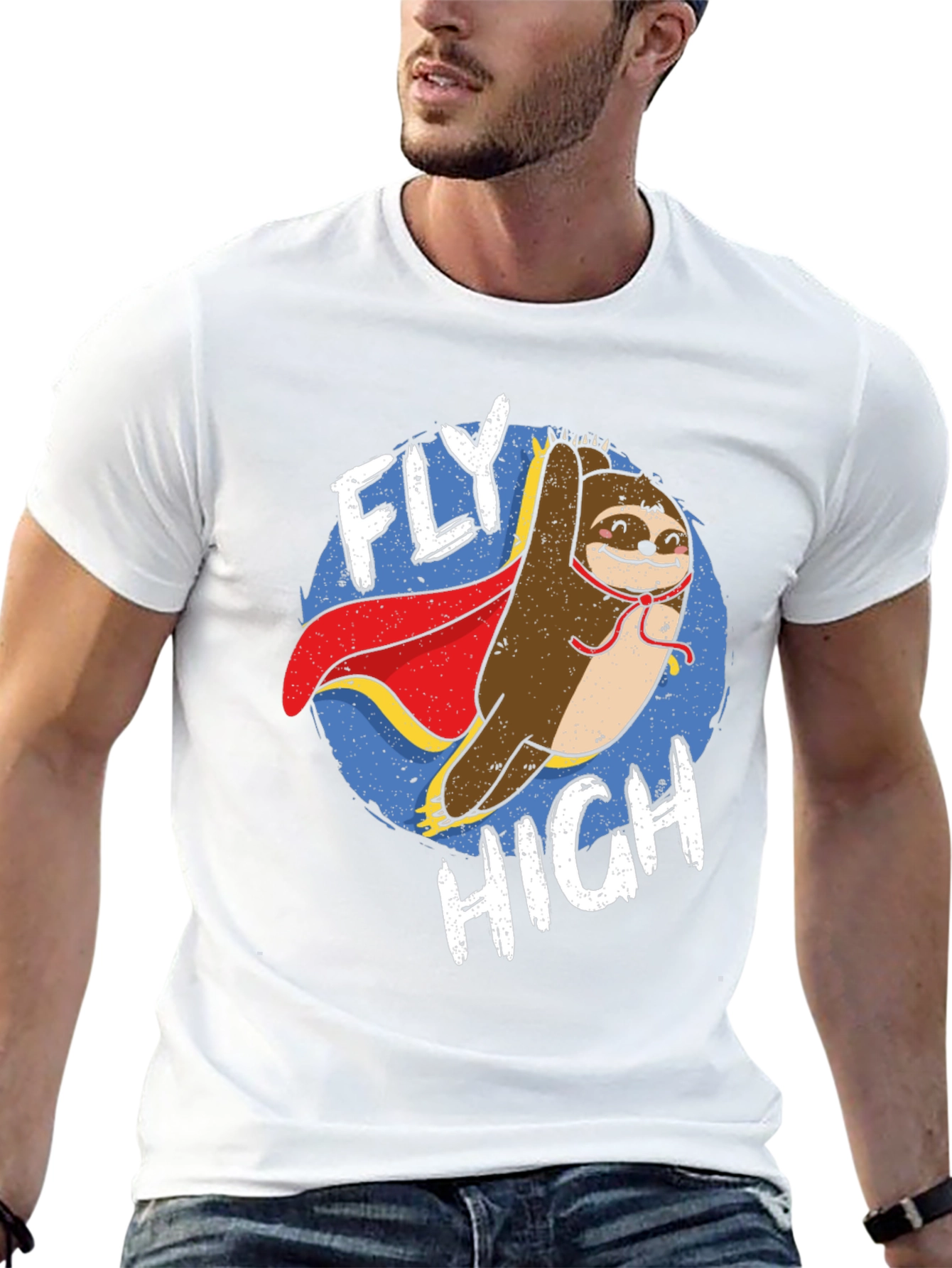 Black Fly High Sloth Graphic T-Shirt view 13