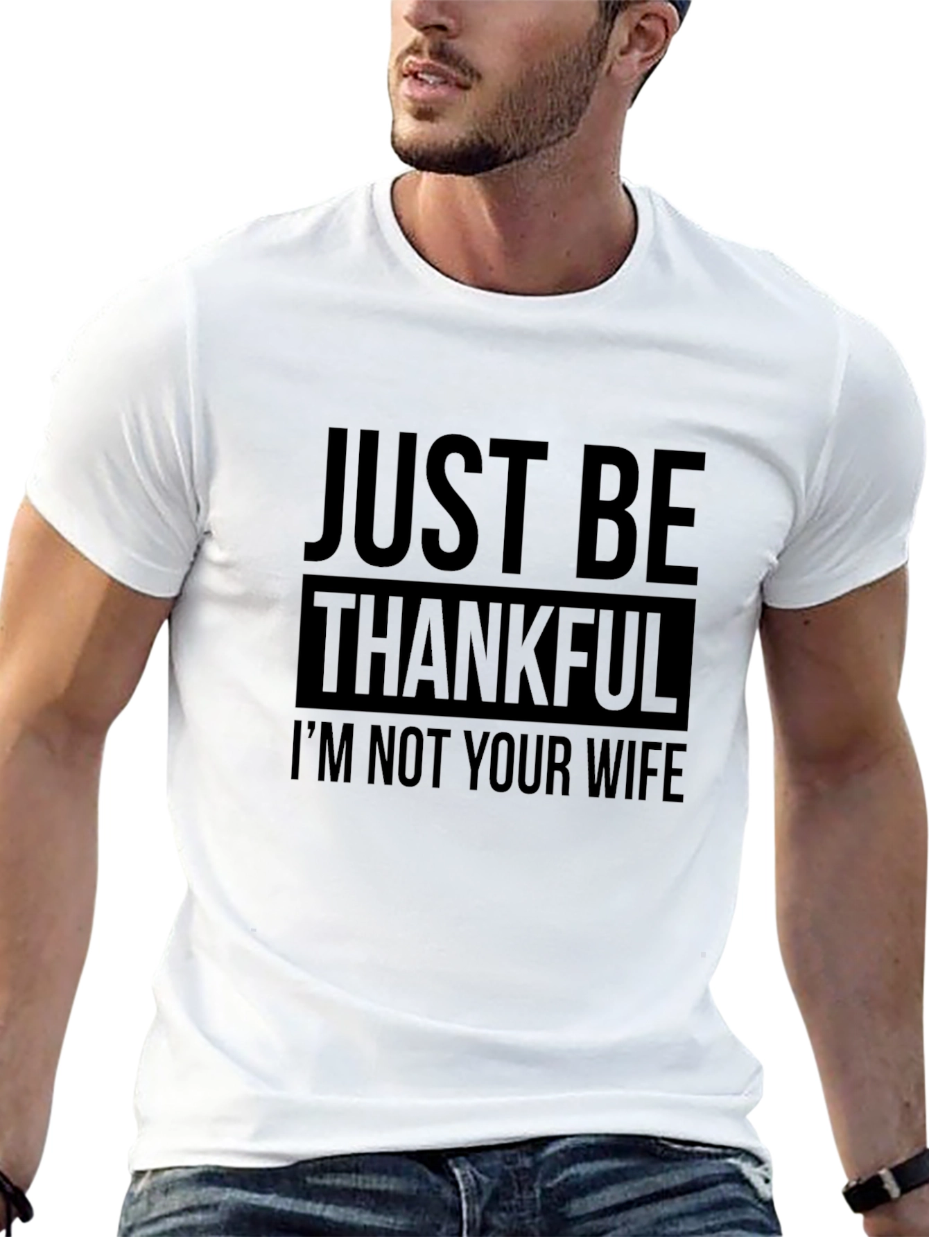 Black Funny Just Be Thankful T-Shirt view 13