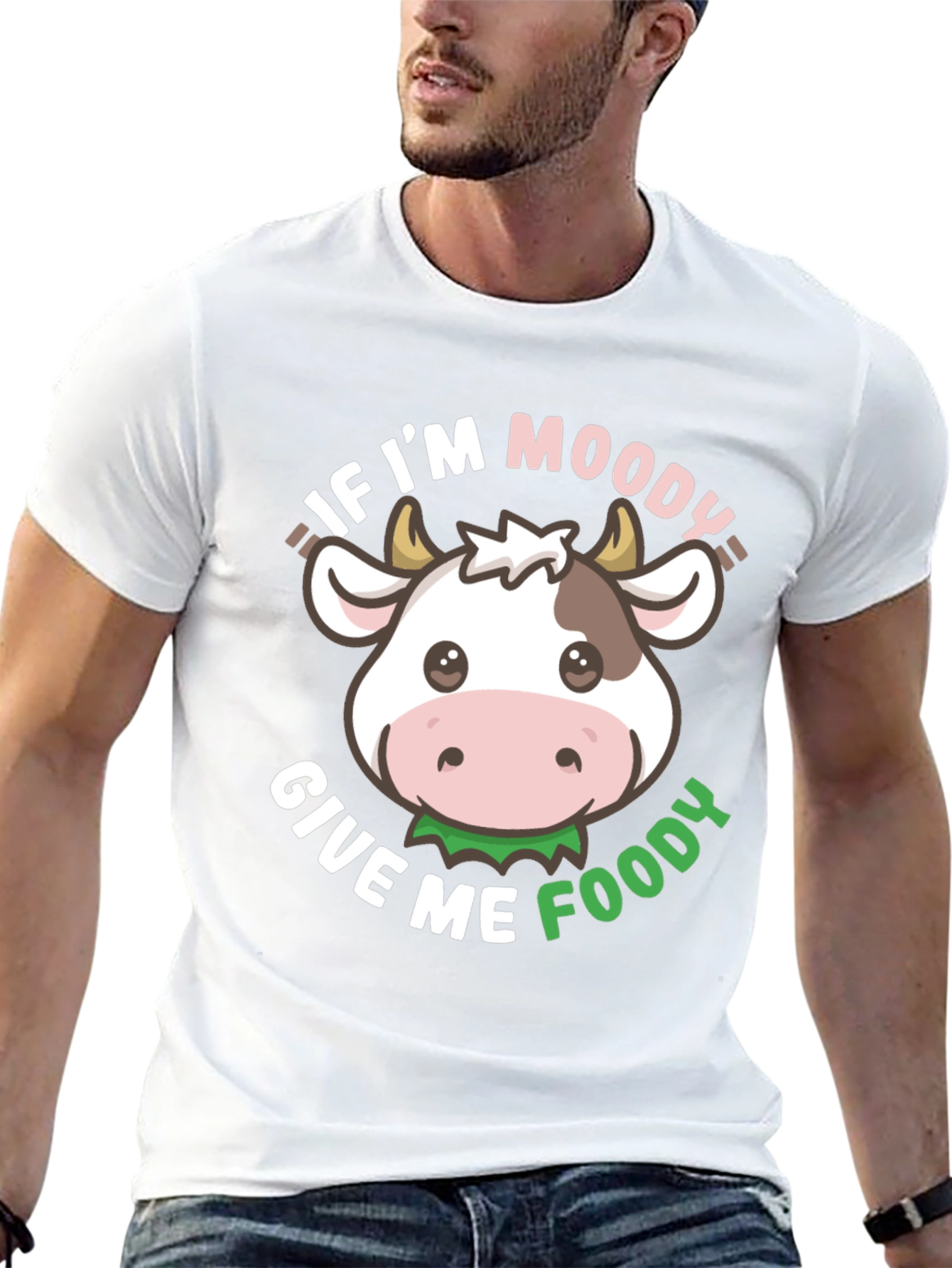Black Moody Cow T-Shirt - Give Me Foody! view 13