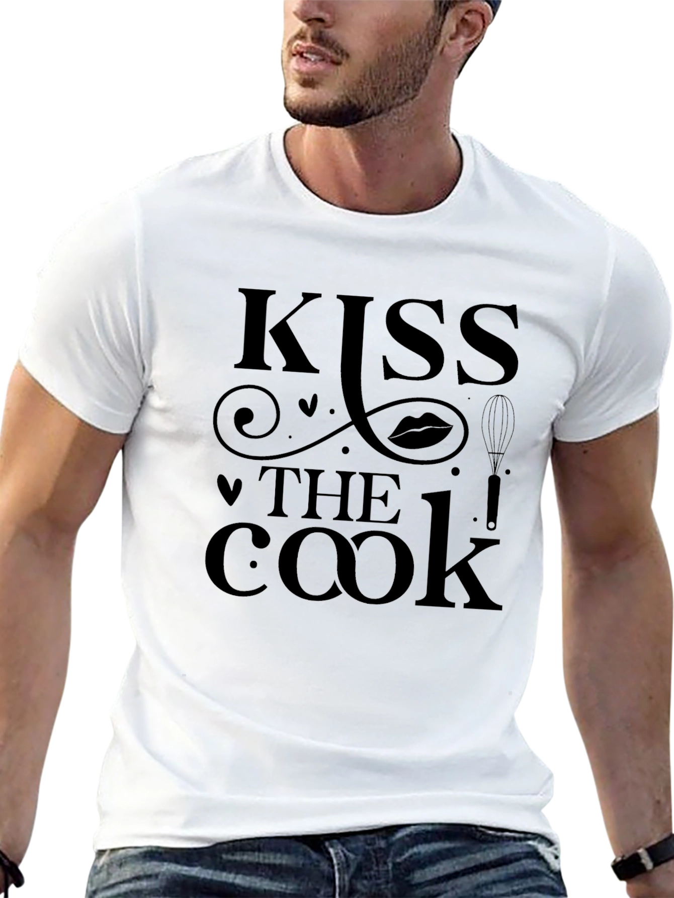 Black Kiss The Cook Graphic Tee - Soft & Stylish view 13
