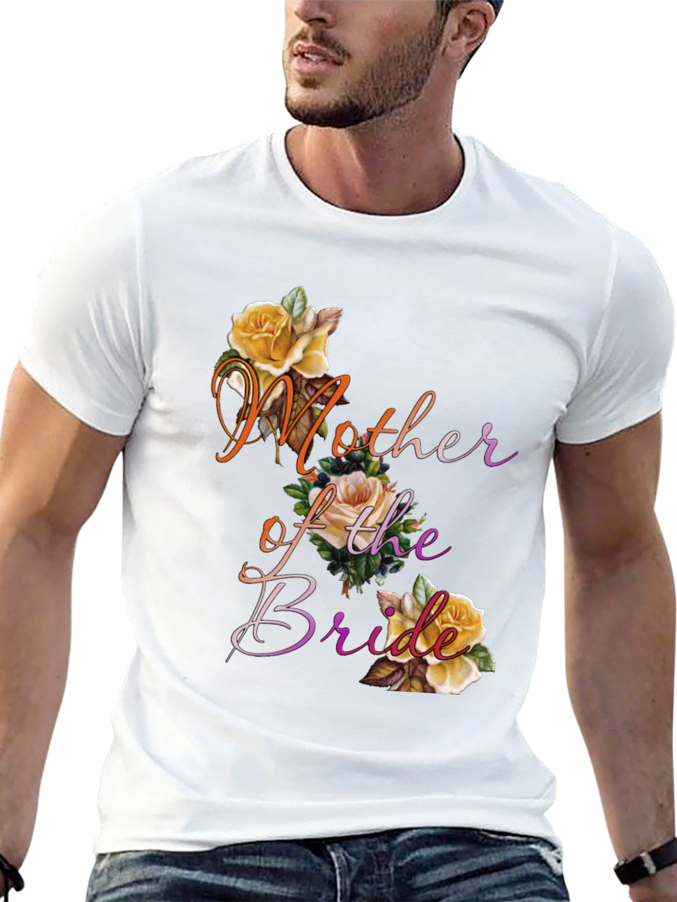 Black Mother of the Bride Floral T-Shirt view 13