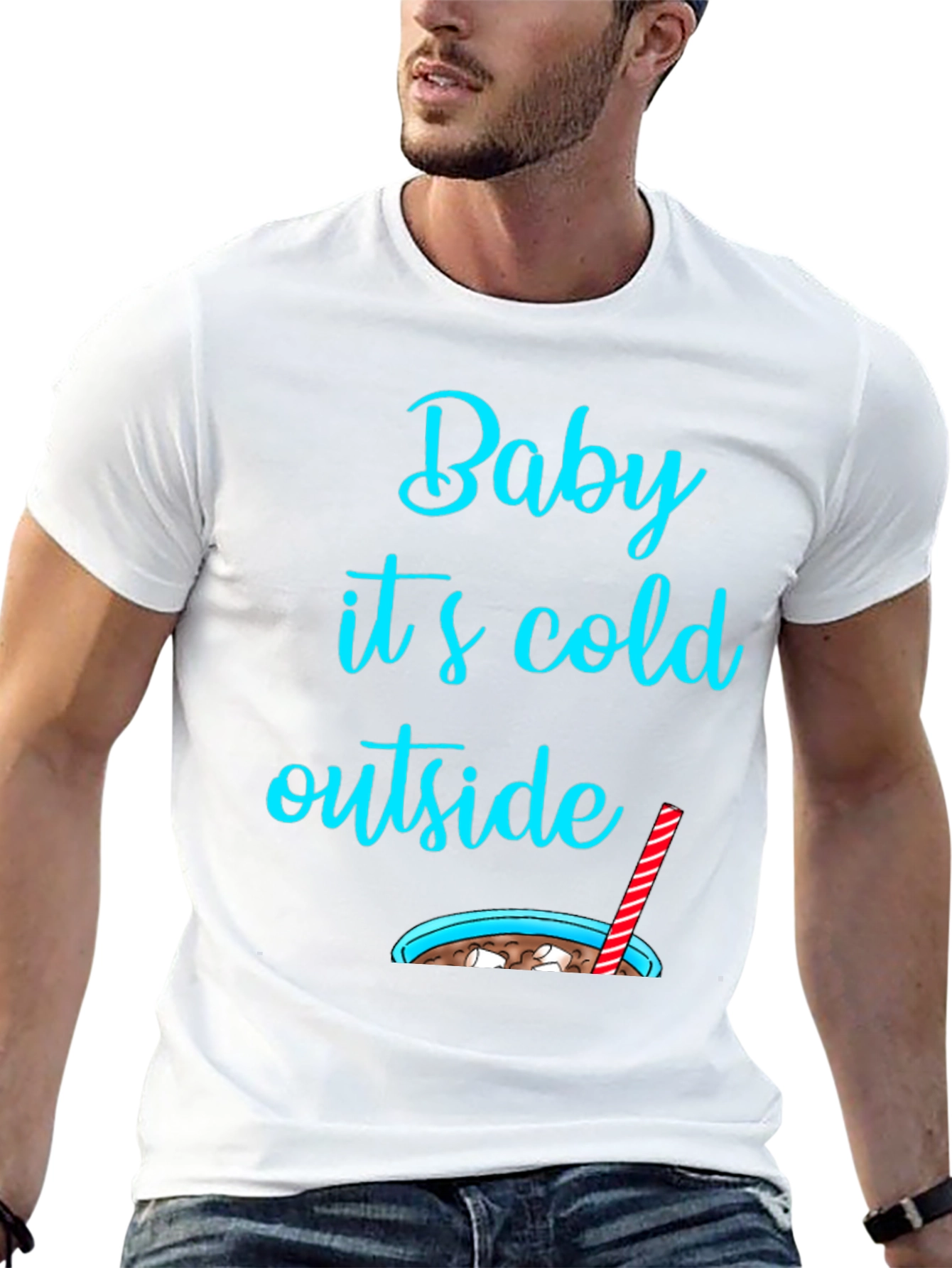 Black Baby It's Cold Outside Graphic Tee view 13