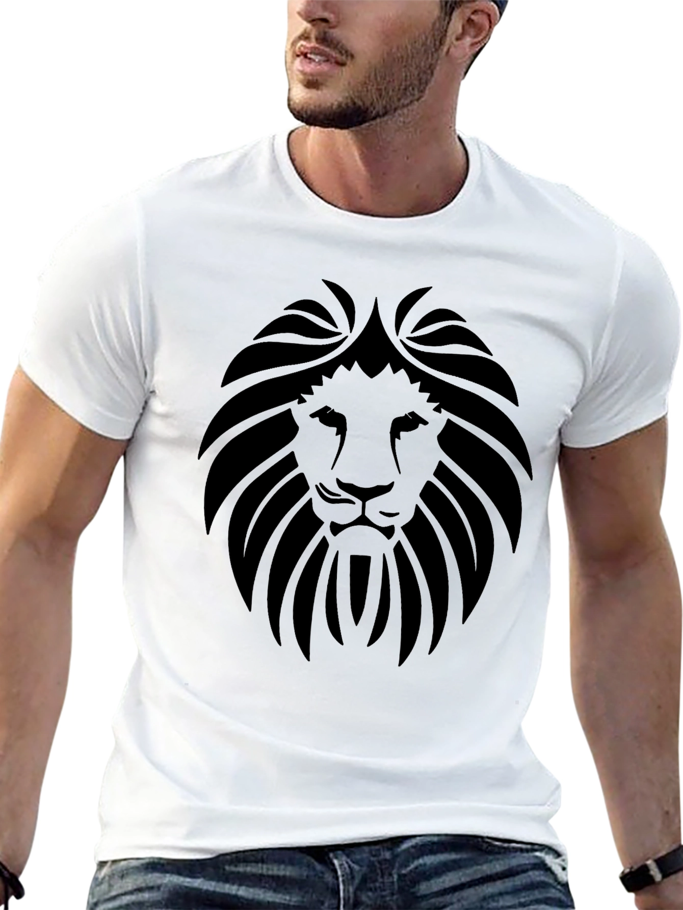 Black Black Lion Graphic Tee - Modern Men's Style view 13