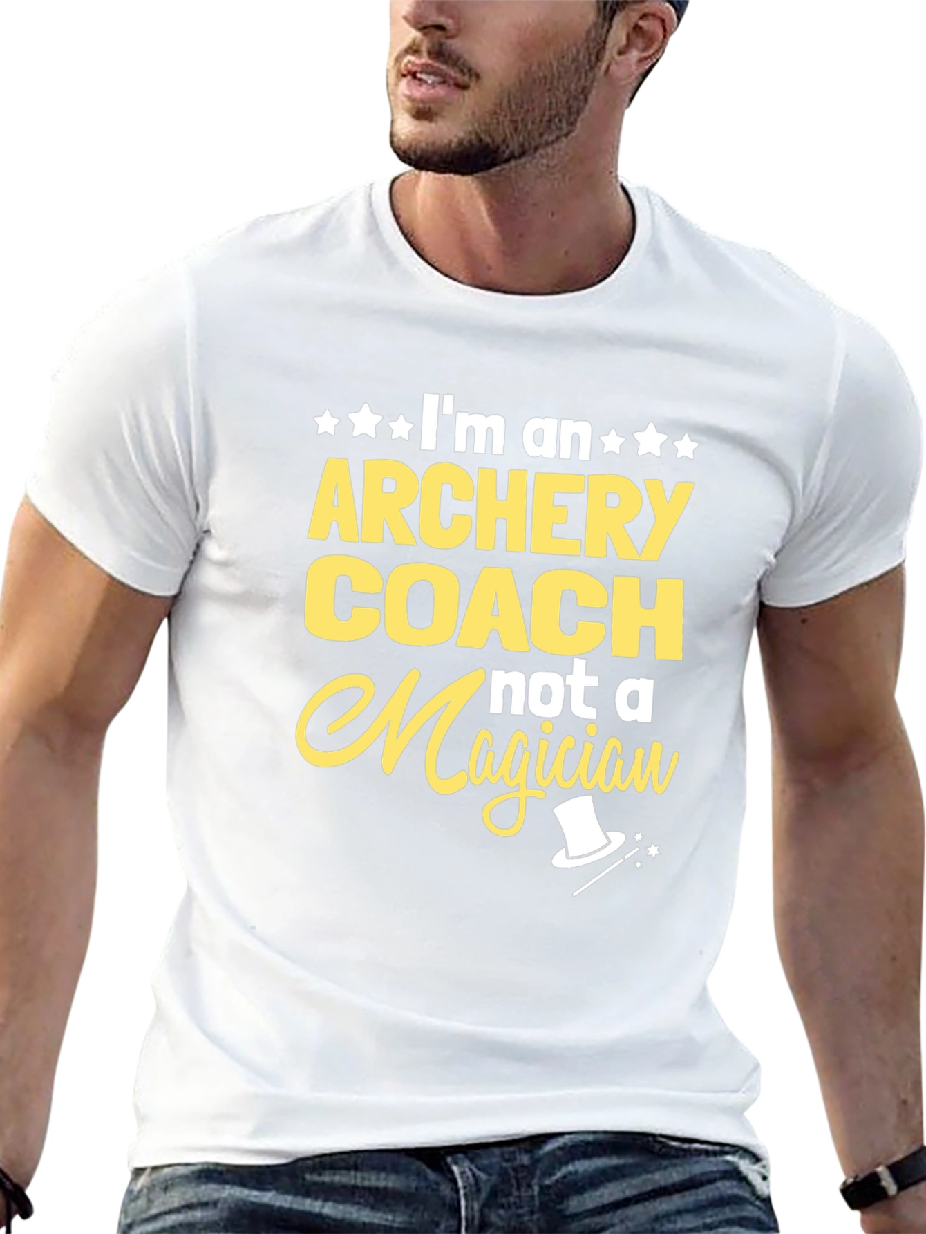 Black Archery Coach T-Shirt - Not A Magician Fun Tee view 13