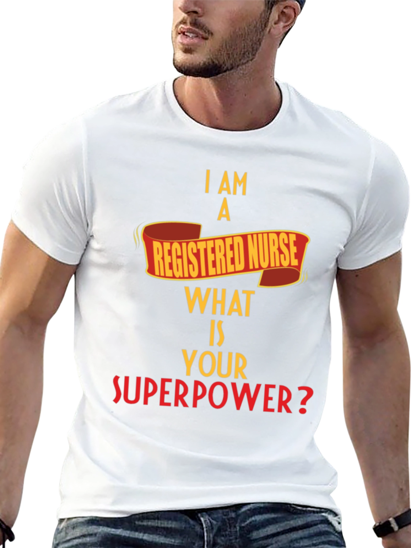 Black Registered Nurse Superpower T-Shirt view 13